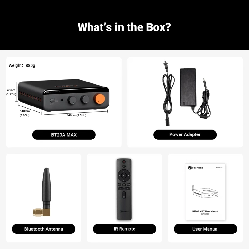 AMPLIFICADOR BLUETOOTH 300W 2.1 HI-RES FOSI BT20A MAX - 8