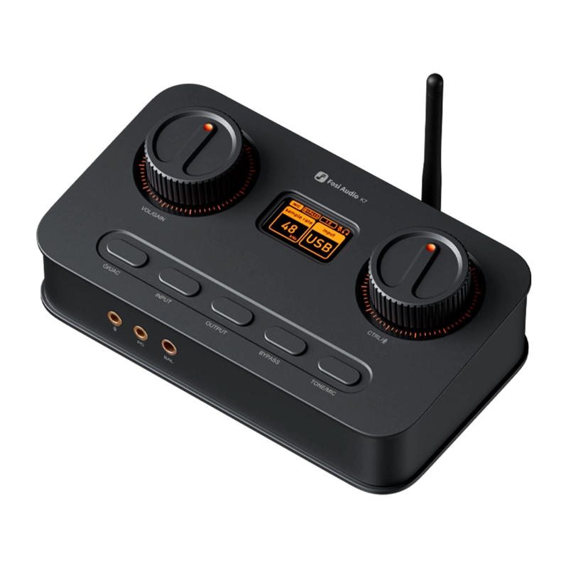 AMPLIFICADOR DAC AUDIFONOS BLUETOOTH USB-C FOSI AUDIO K7 - 2