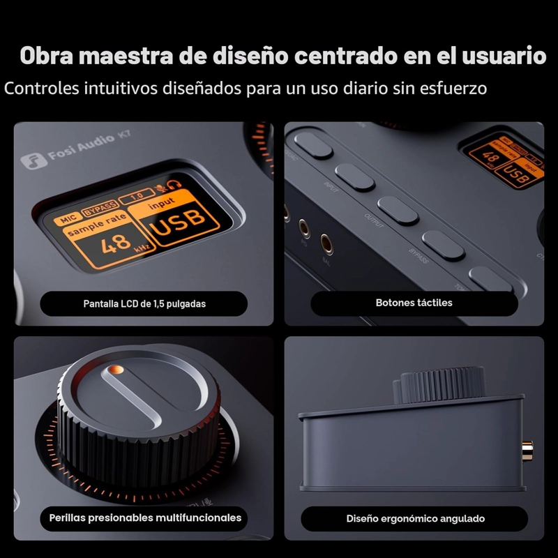 AMPLIFICADOR DAC AUDIFONOS BLUETOOTH USB-C FOSI AUDIO K7 - 4