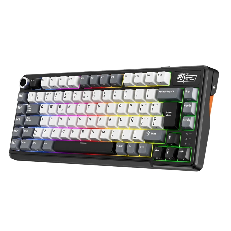 TECLADO MECANICO INALAMBRICO RK L75 75% CON TECLAS MACROS - 1