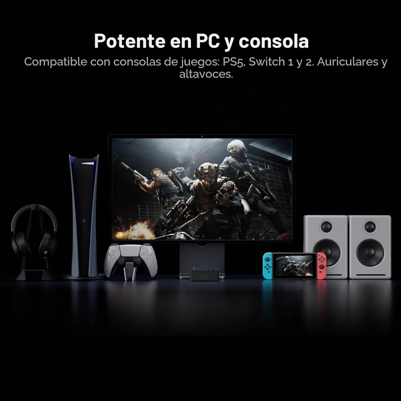 AMPLIFICADOR AUDIFONOS FOSI AUDIO C3 STEPSENSE GAMING USB-C - 3