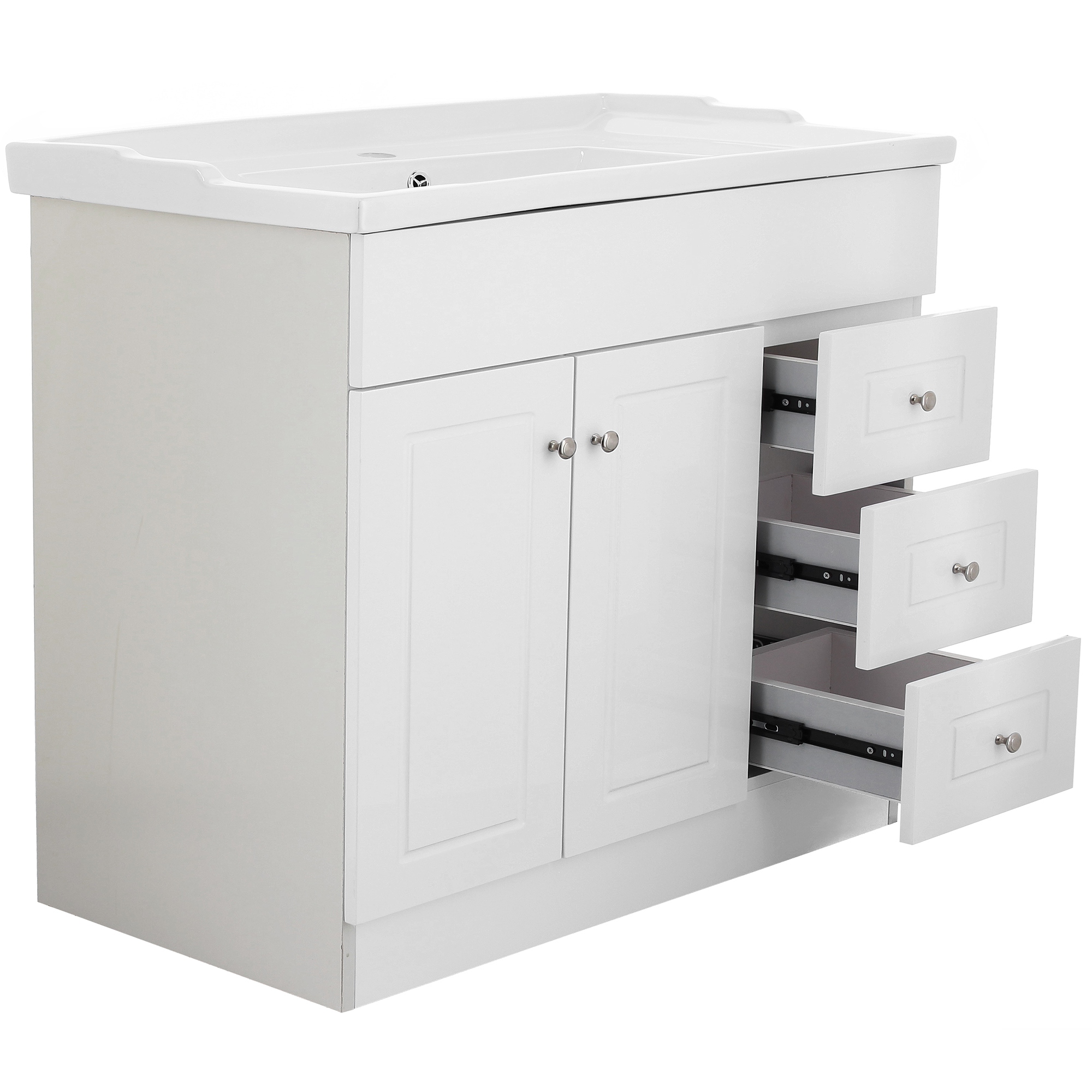 MUEBLE VANITORIO DOMSA 120CM BLANCO B120PHD-B (NO INCLUYE CUBIERTA) - 4