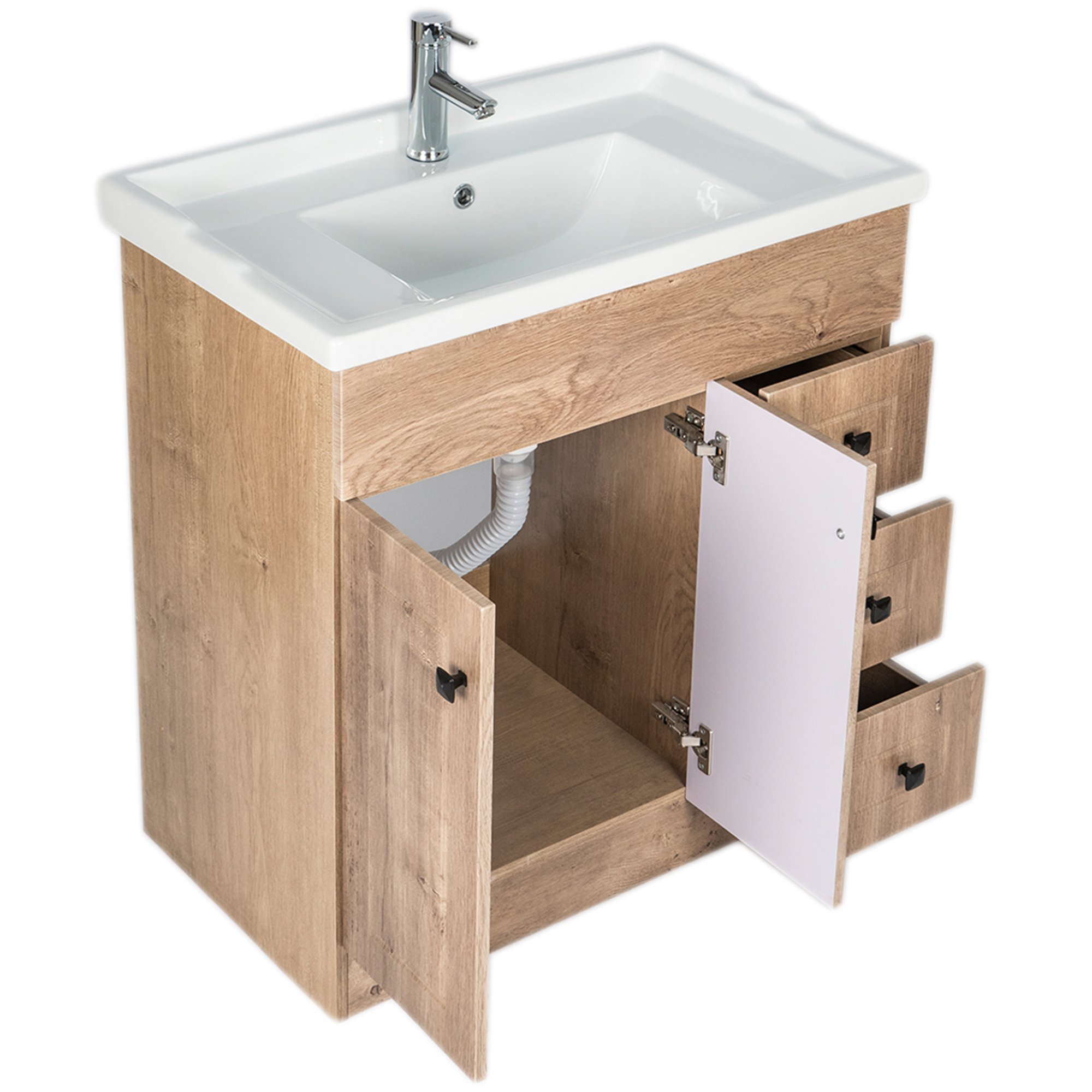 MUEBLE VANITORIO DOMSA 80CM WOOD B80PH-W (NO INCLUYE CUBIERTA) - 4