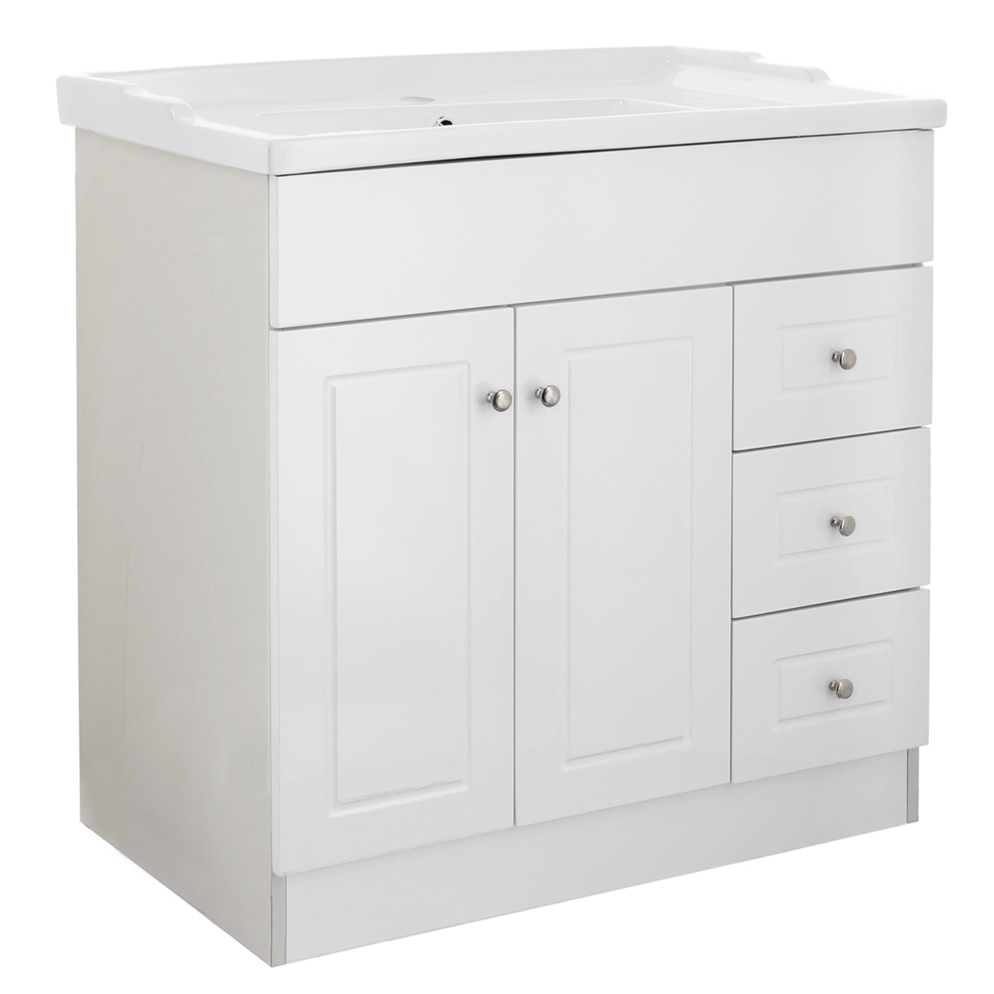 MUEBLE VANITORIO DOMSA 80CM BLANCO B80PHD-B (NO INCLUYE CUBIERTA) - 1