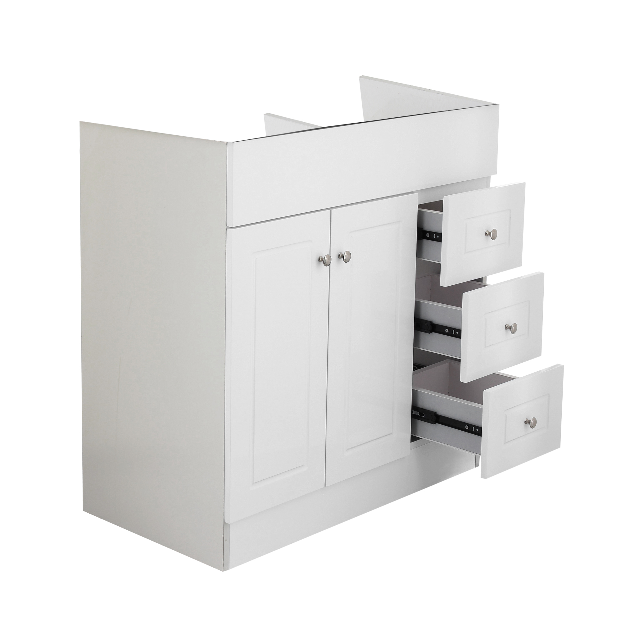 MUEBLE VANITORIO DOMSA 80CM BLANCO B80PHD-B (NO INCLUYE CUBIERTA) - 4