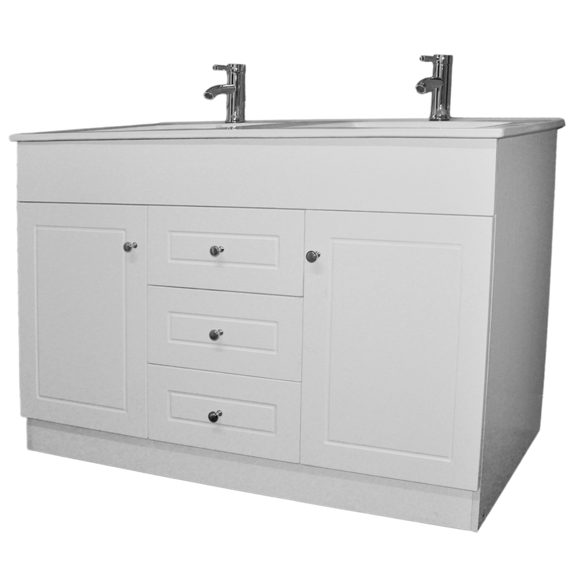 MUEBLE VANITORIO DOMSA 120CM BLANCO BD-120-PH (NO INCLUYE CUBIERTA) - 3