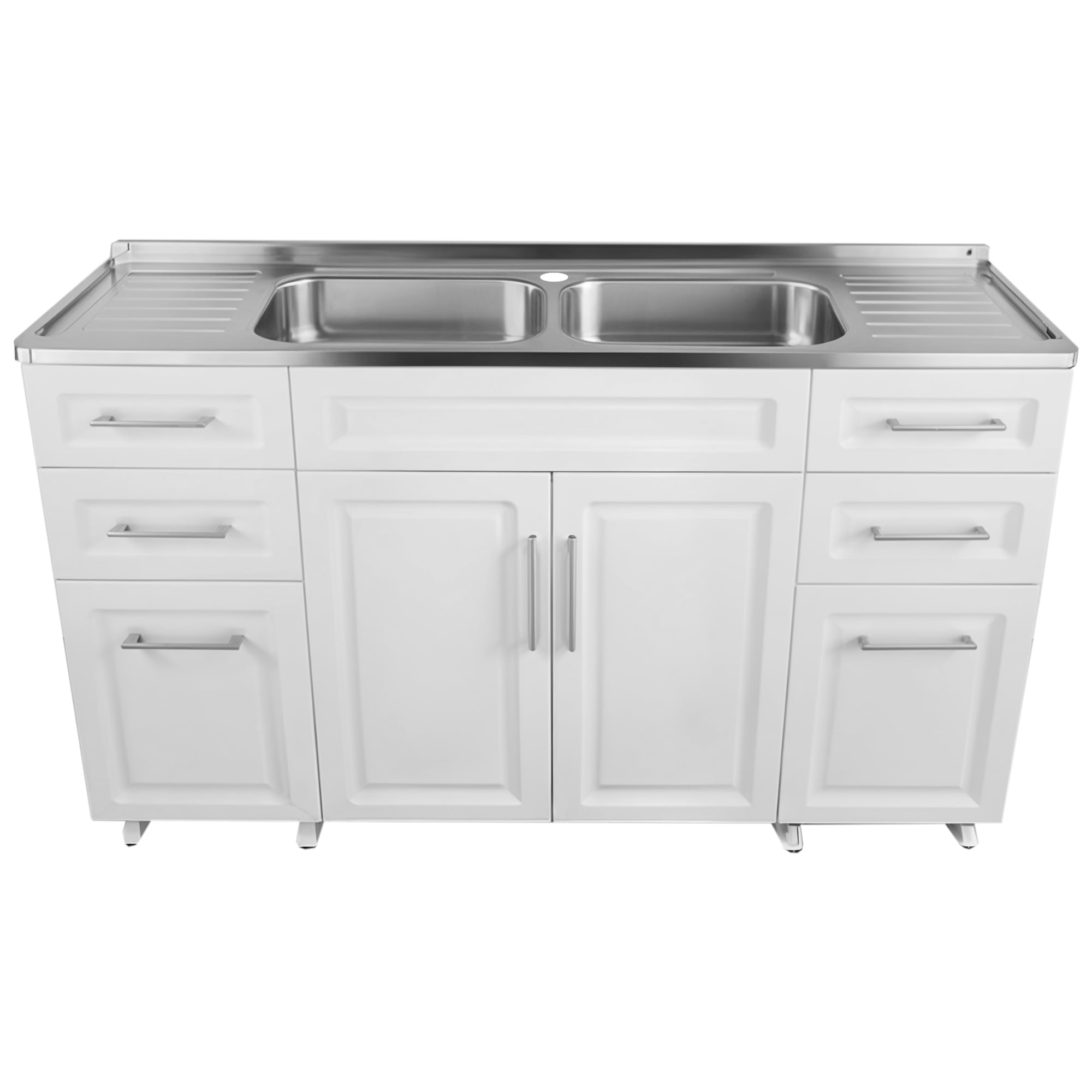 KIT MUEBLE LAVAPLATOS DOMSA 150CM BLANCO PVCP150 - 1