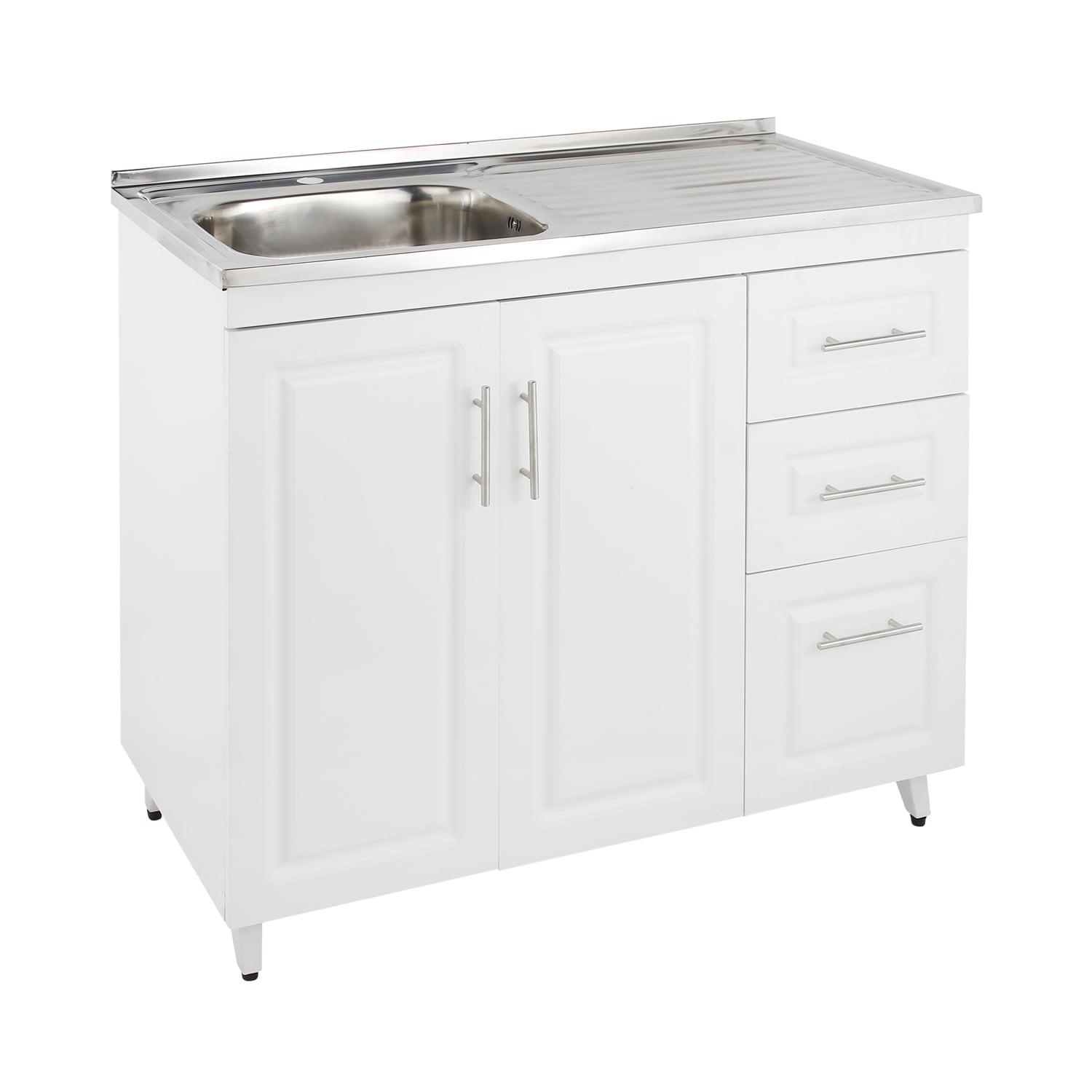 KIT MUEBLE LAVAPLATOS D DOMSA 100CM BLANCO PVCPD100 - 2