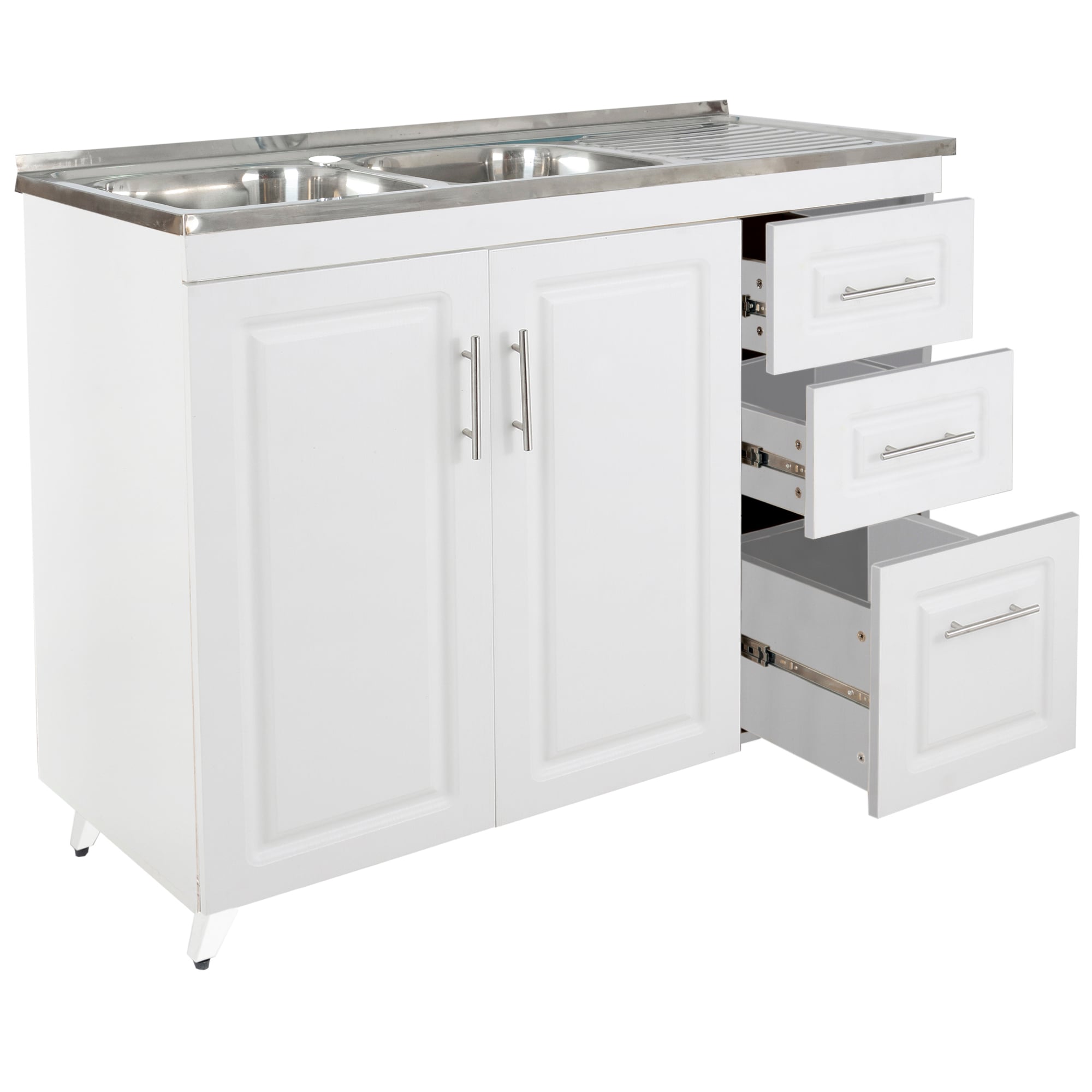 KIT MUEBLE LAVAPLATOS D DOMSA 120CM BLANCO PVCPD120 - 4