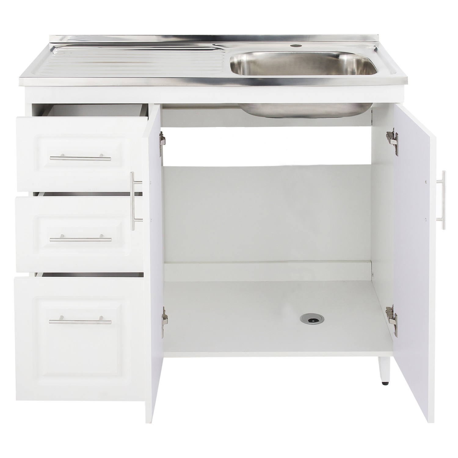 KIT MUEBLE LAVAPLATOS I DOMSA 100CM BLANCO PVCPI100 - 3