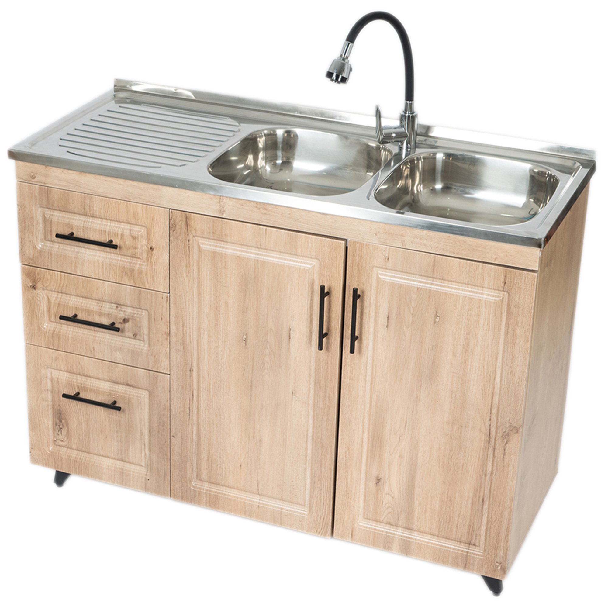 KIT MUEBLE LAVAPLATOS I DOMSA 120CM WOOD PVC120WI - 2