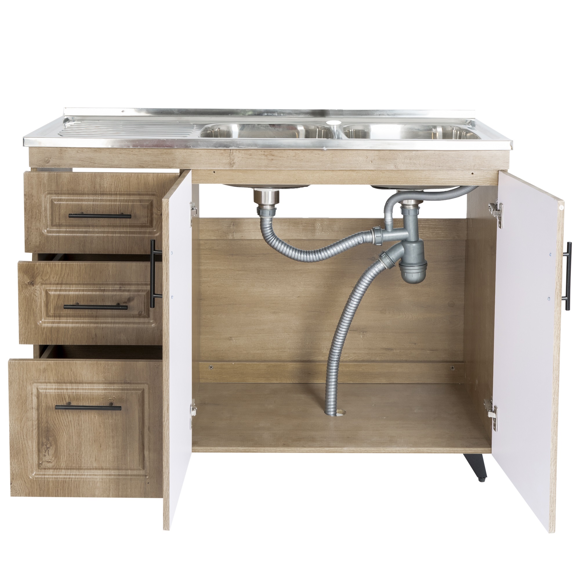KIT MUEBLE LAVAPLATOS I DOMSA 120CM WOOD PVC120WI - 4