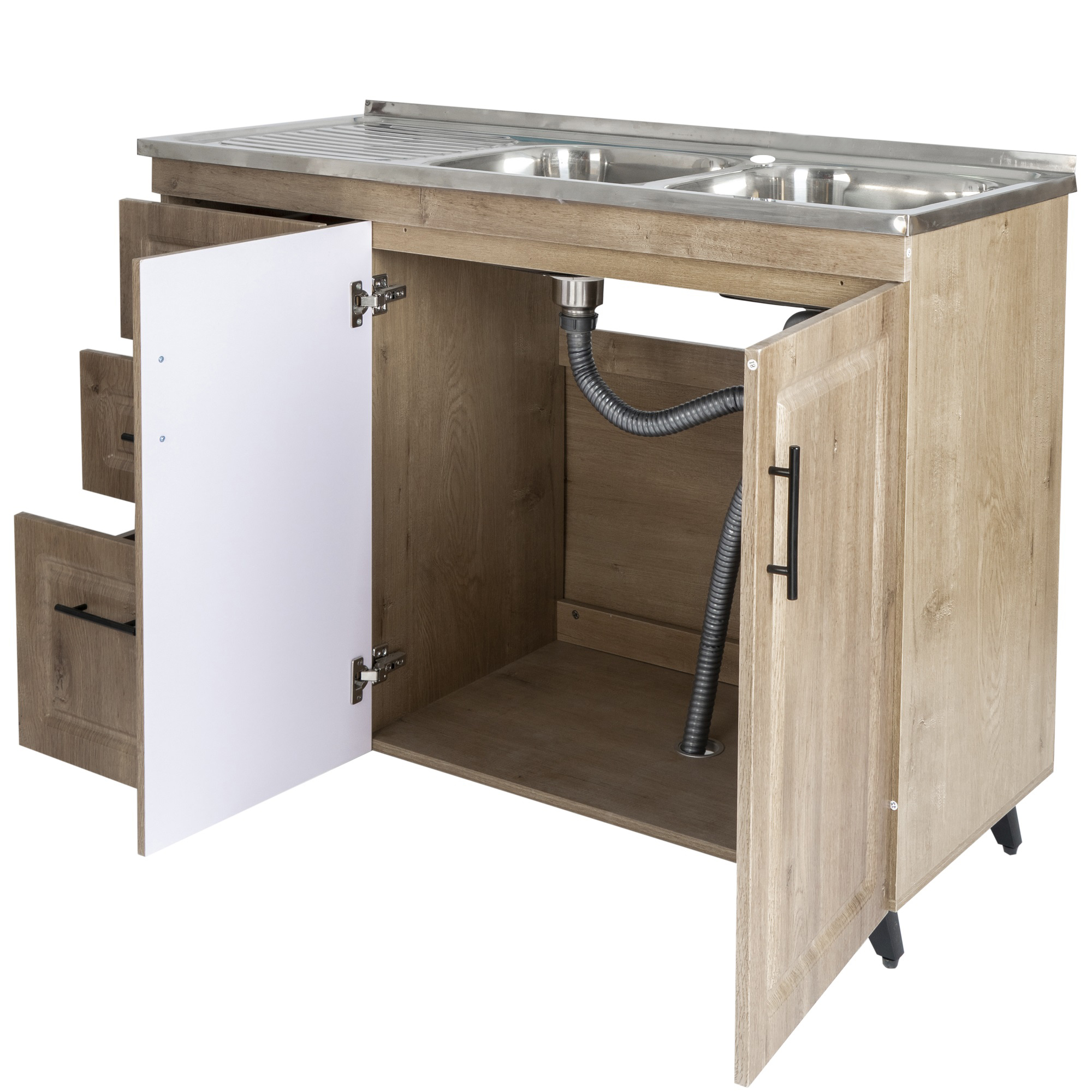 KIT MUEBLE LAVAPLATOS I DOMSA 120CM WOOD PVC120WI - 6