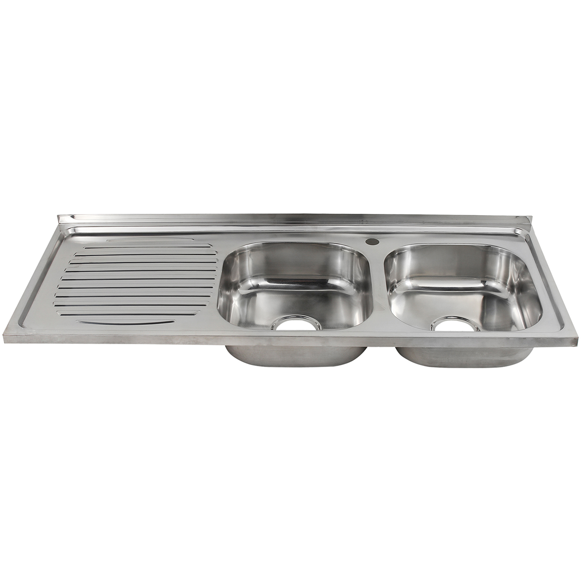 LAVAPLATOS SOBREPONER DOBLE CON DESAGÜE DOMSA ID12050I / 120X50X20CM - 2