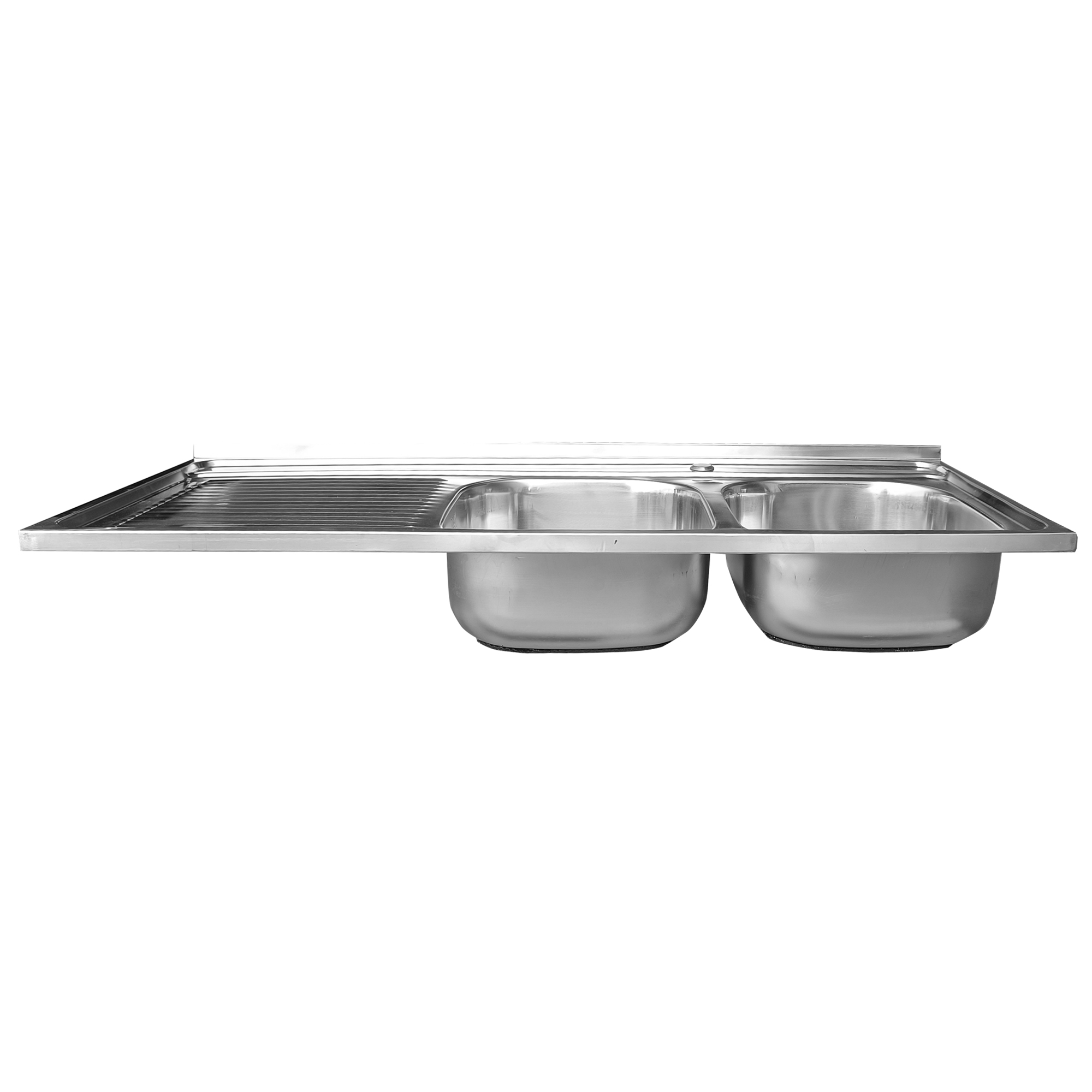 LAVAPLATOS SOBREPONER DOBLE CON DESAGÜE DOMSA ID12050I / 120X50X20CM - 3