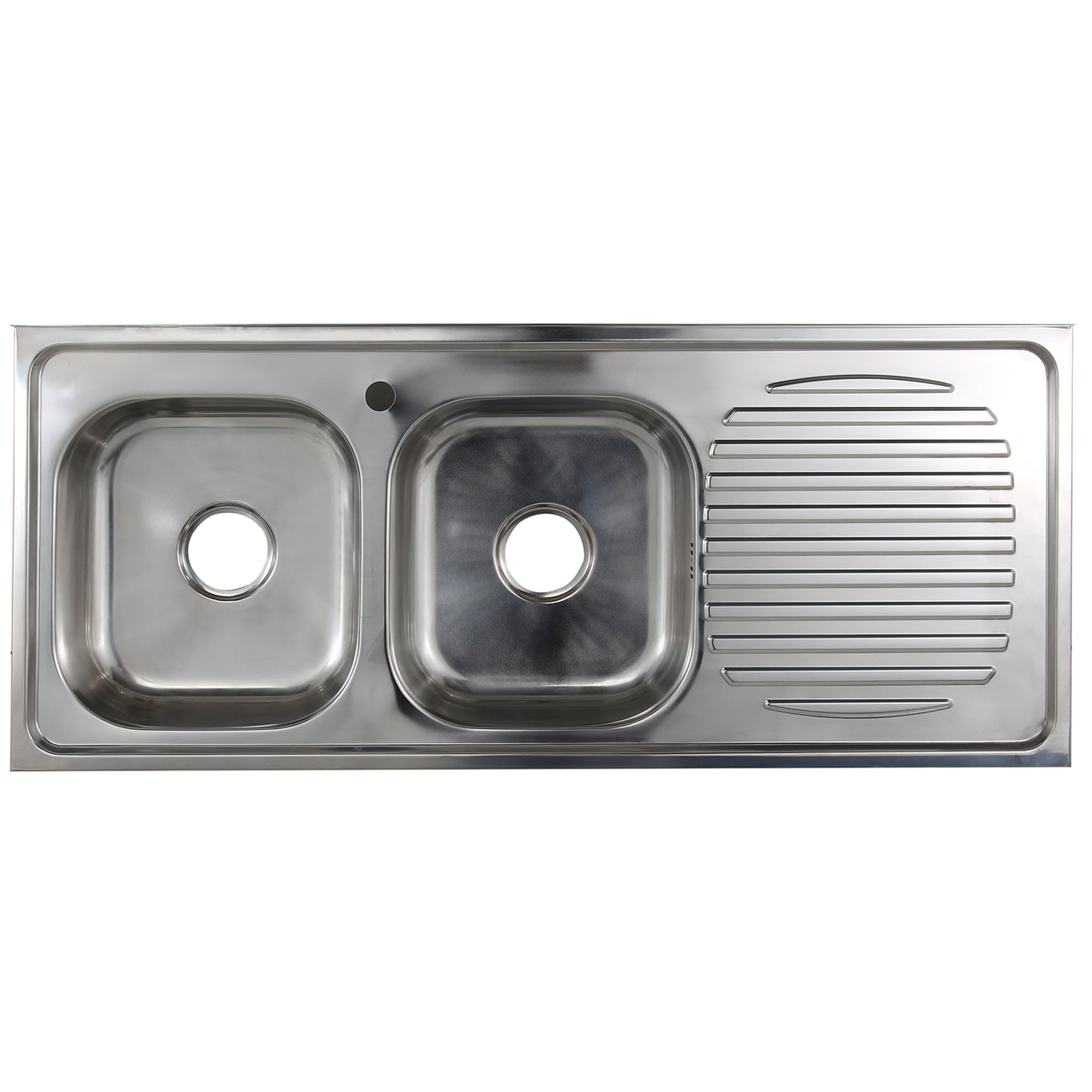 LAVAPLATOS SOBREPONER DOBLE CON DESAGÜE DOMSA ID12050R / 120X50X20CM - 1