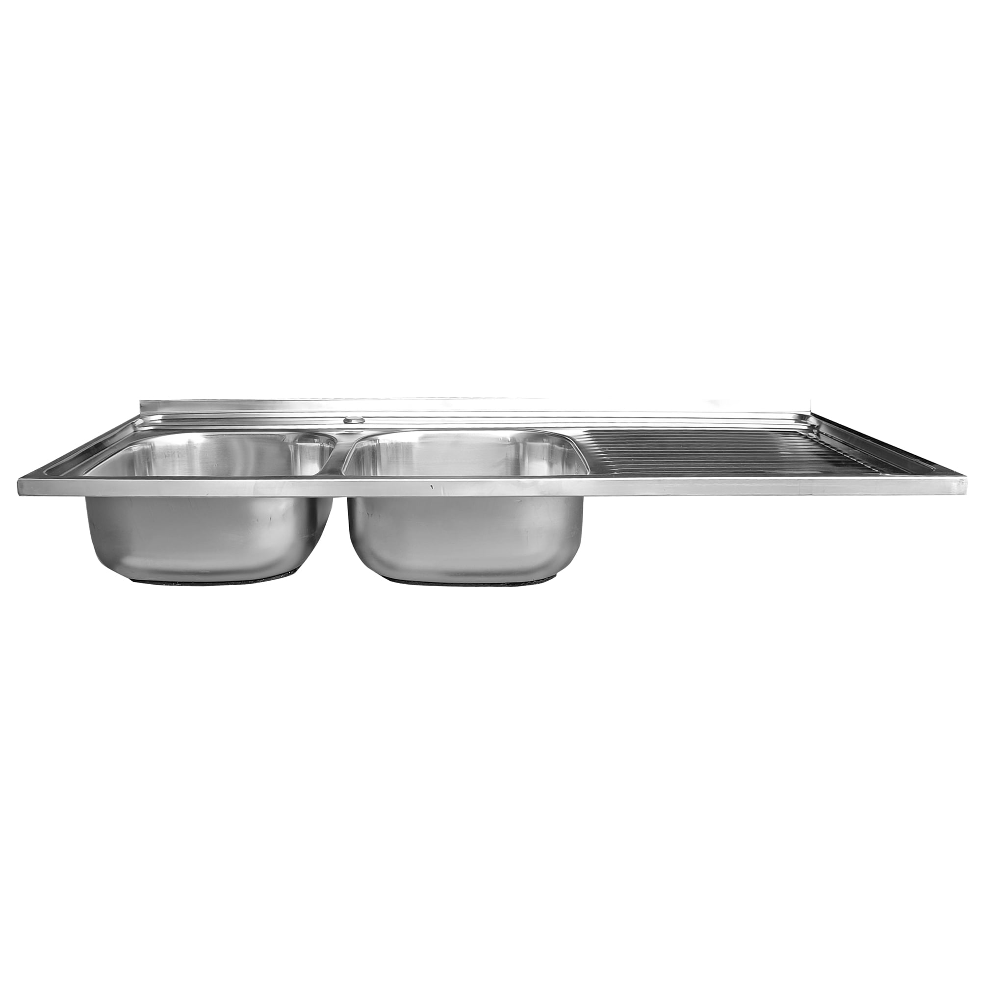 LAVAPLATOS SOBREPONER DOBLE CON DESAGÜE DOMSA ID12050R / 120X50X20CM - 3