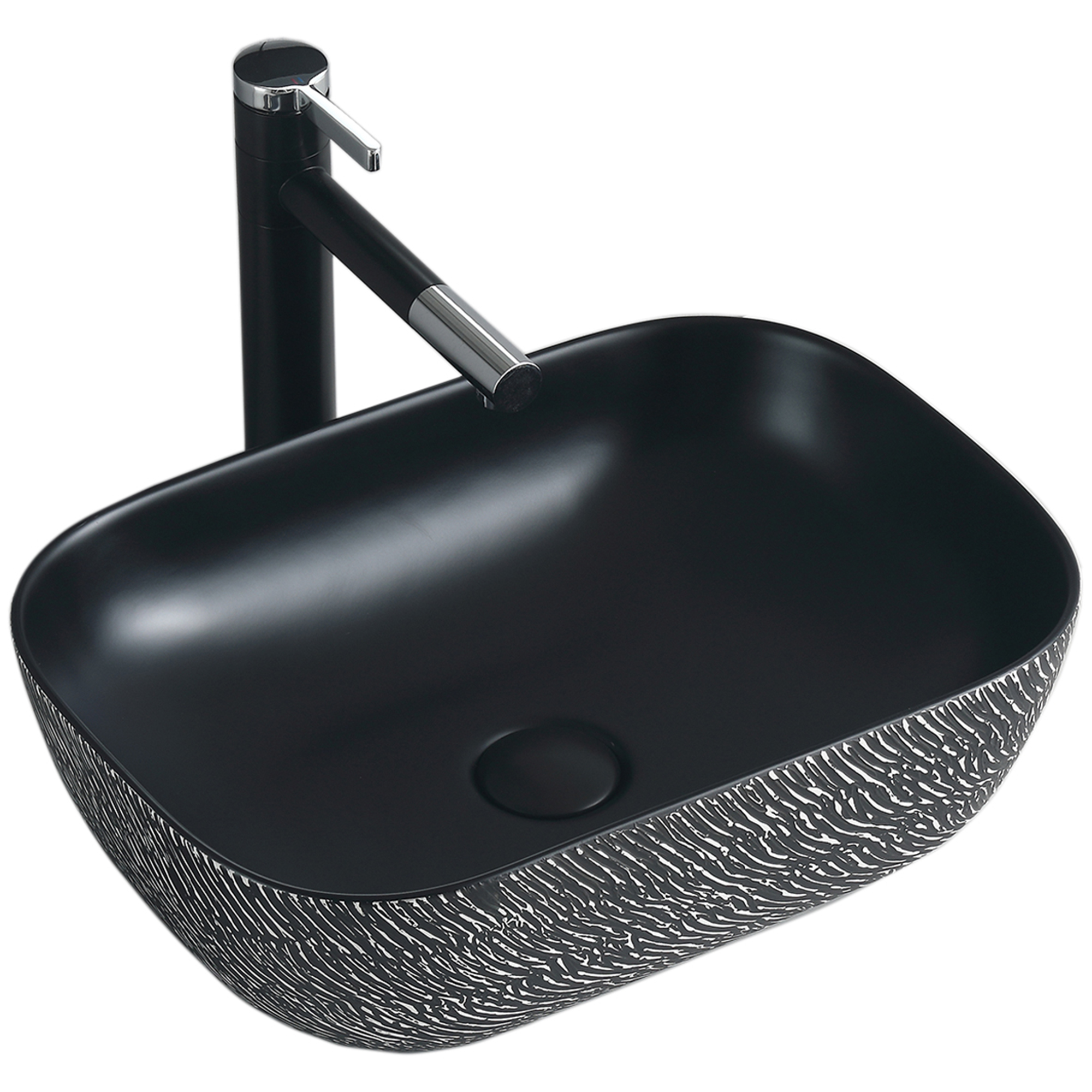 LAVAMANOS SOBREPONER DOMSA SLC895-ARENA PLATEADA / 45,5X32X13,5CM - 4