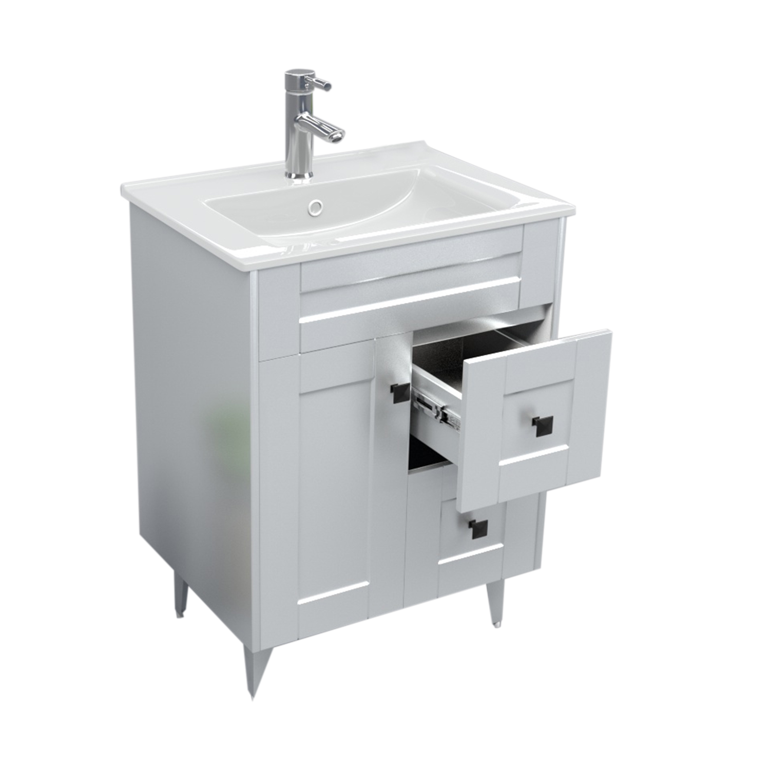 MUEBLE VANITORIO DOMSA N60SK BLANCO (NO INCLUYE CUBIERTA) / 60CM - 3