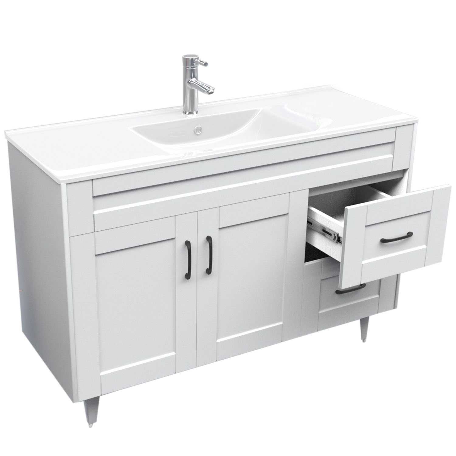 MUEBLE DOMSA VANITORIO 120SK-B NO INCLUYE CUBIERTA 120 CM BLANCO - 4
