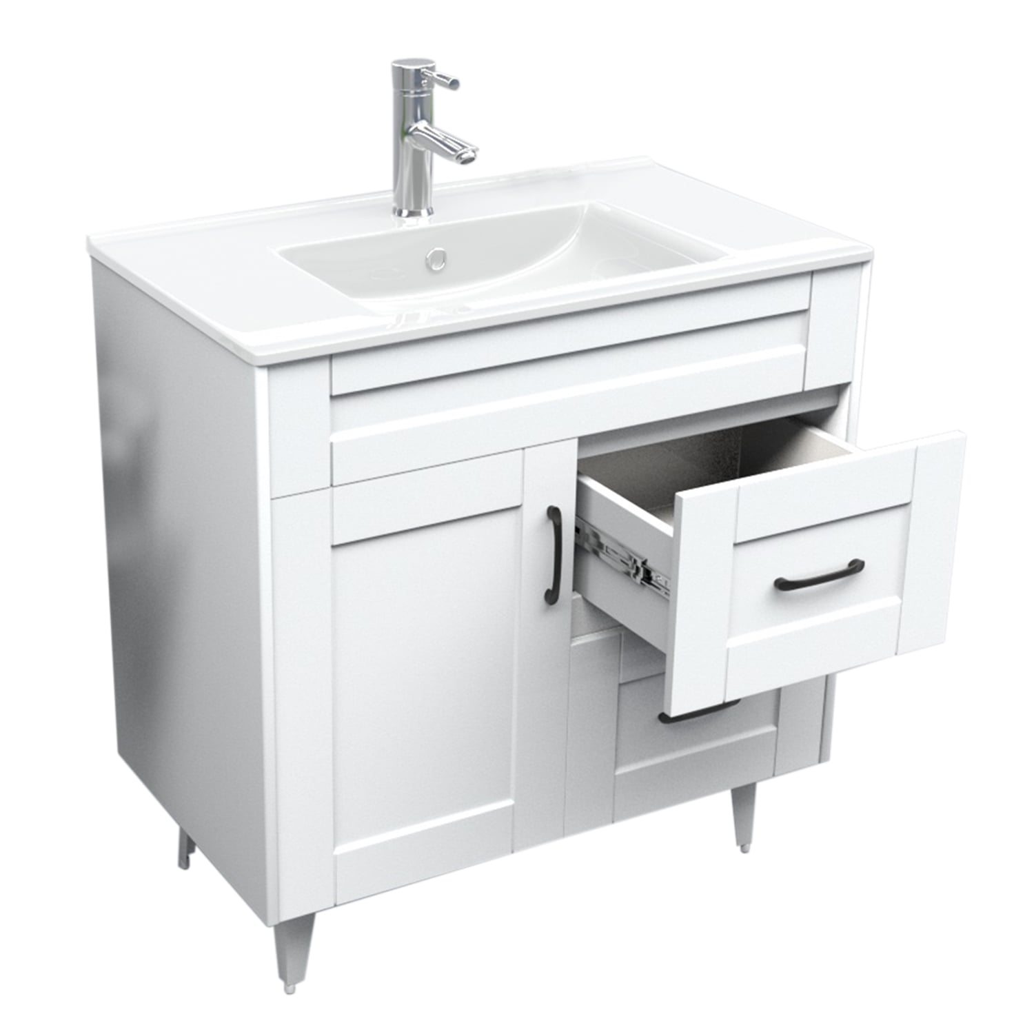 MUEBLE VANITORIO DOMSA 80SK BLANCO (NO INCLUYE CUBIERTA) / 80CM - 4