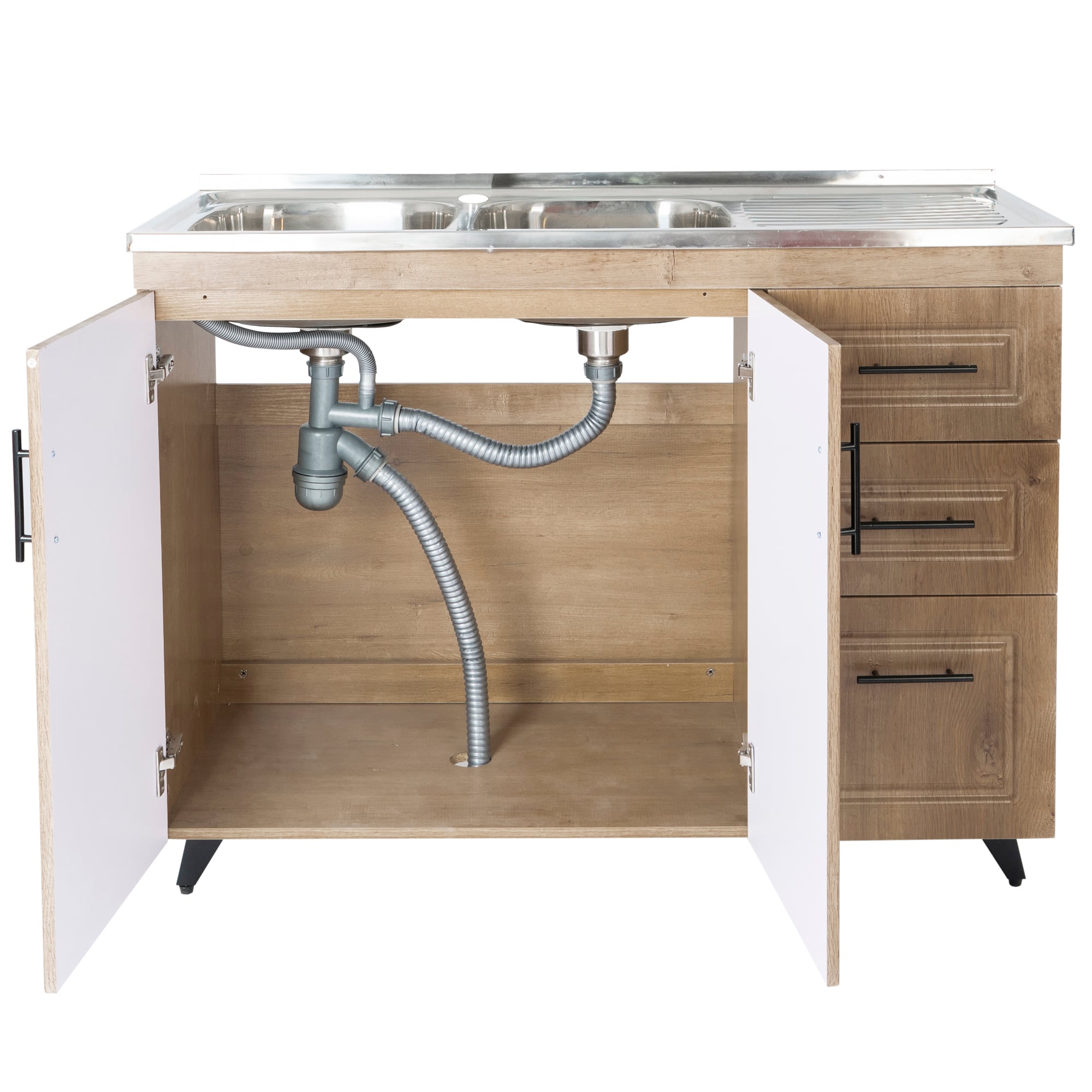 KIT MUEBLE LAVAPLATOS DOMSA PVC120WD / 120X50X90CM - 3
