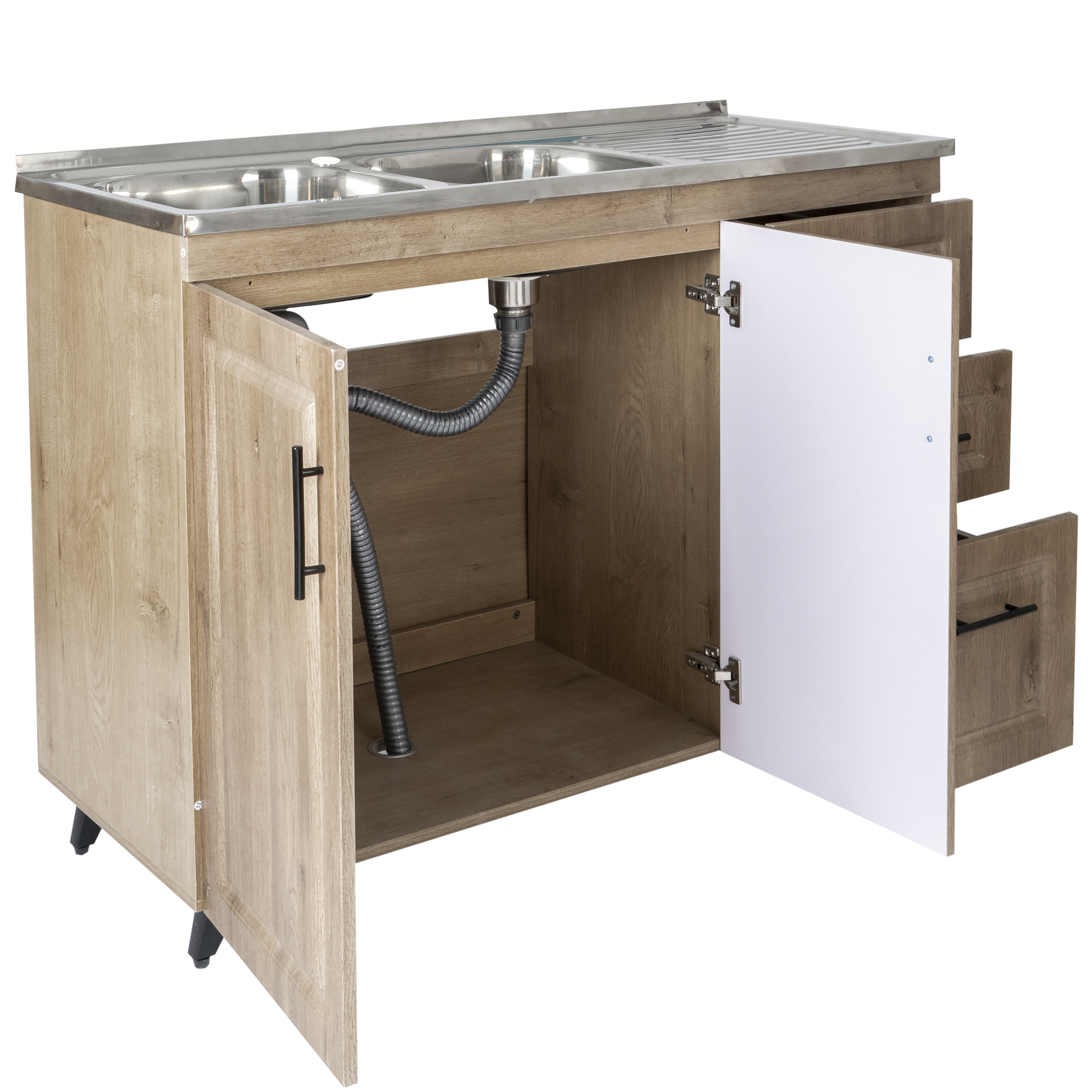 KIT MUEBLE LAVAPLATOS DOMSA PVC120WD / 120X50X90CM - 5