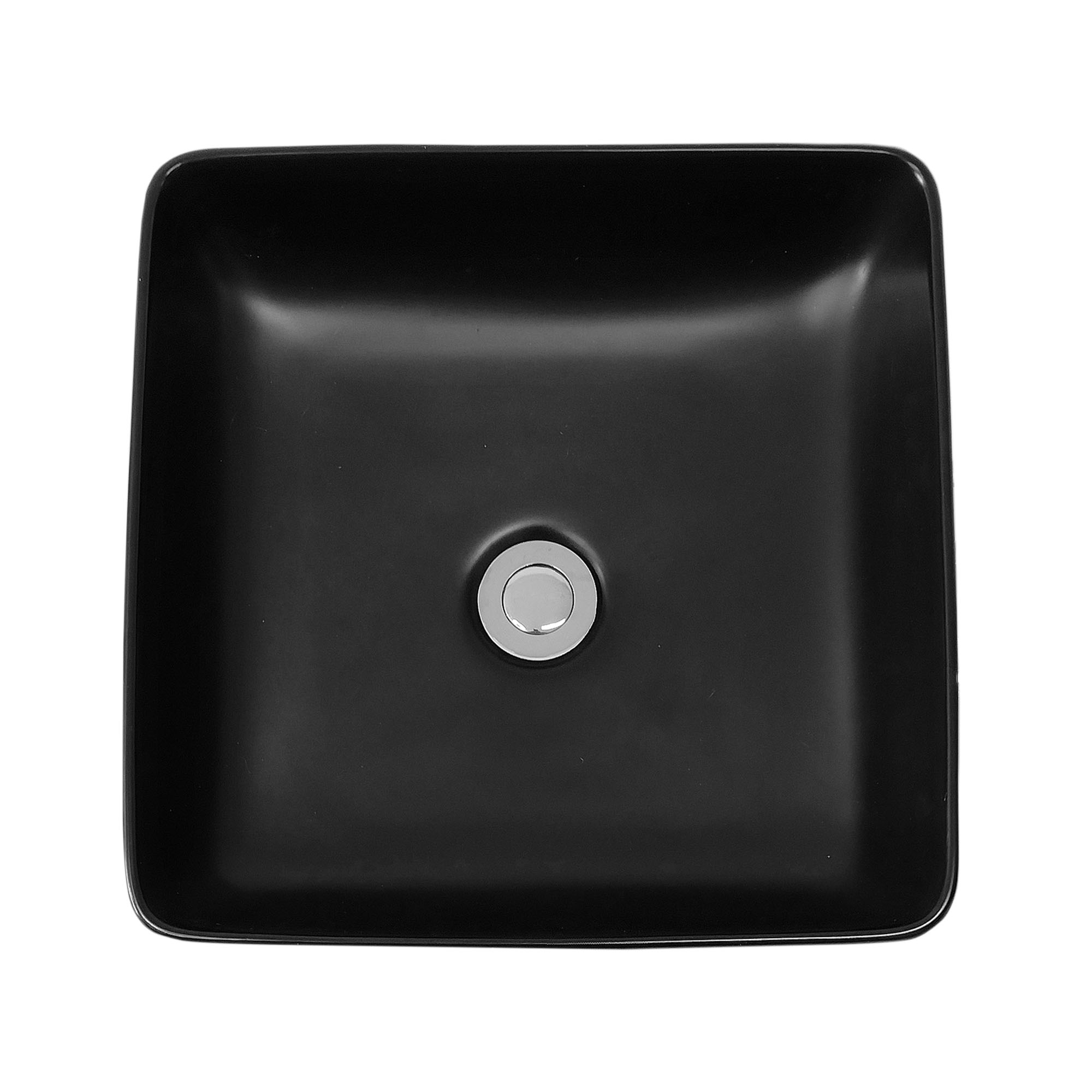 LAVAMANOS DOMSA BE3102-N SOBREPONER /37 X 37 X 13 CM CERÁMICA NEGRO - 2