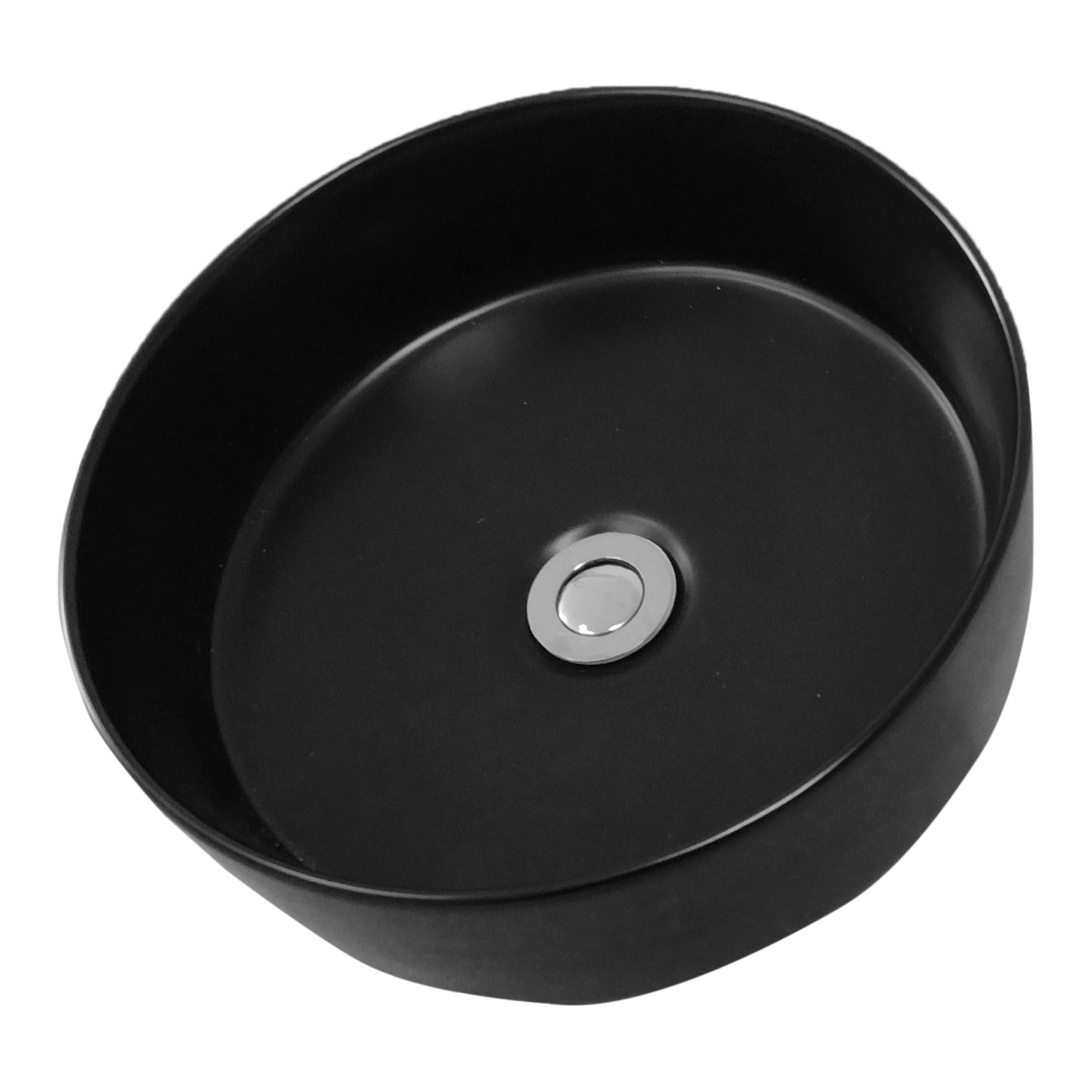 LAVAMANOS DOMSA BE3128-N SOBREPONER /36 X 36 X 13 CM CERÁMICA NEGRO - 4