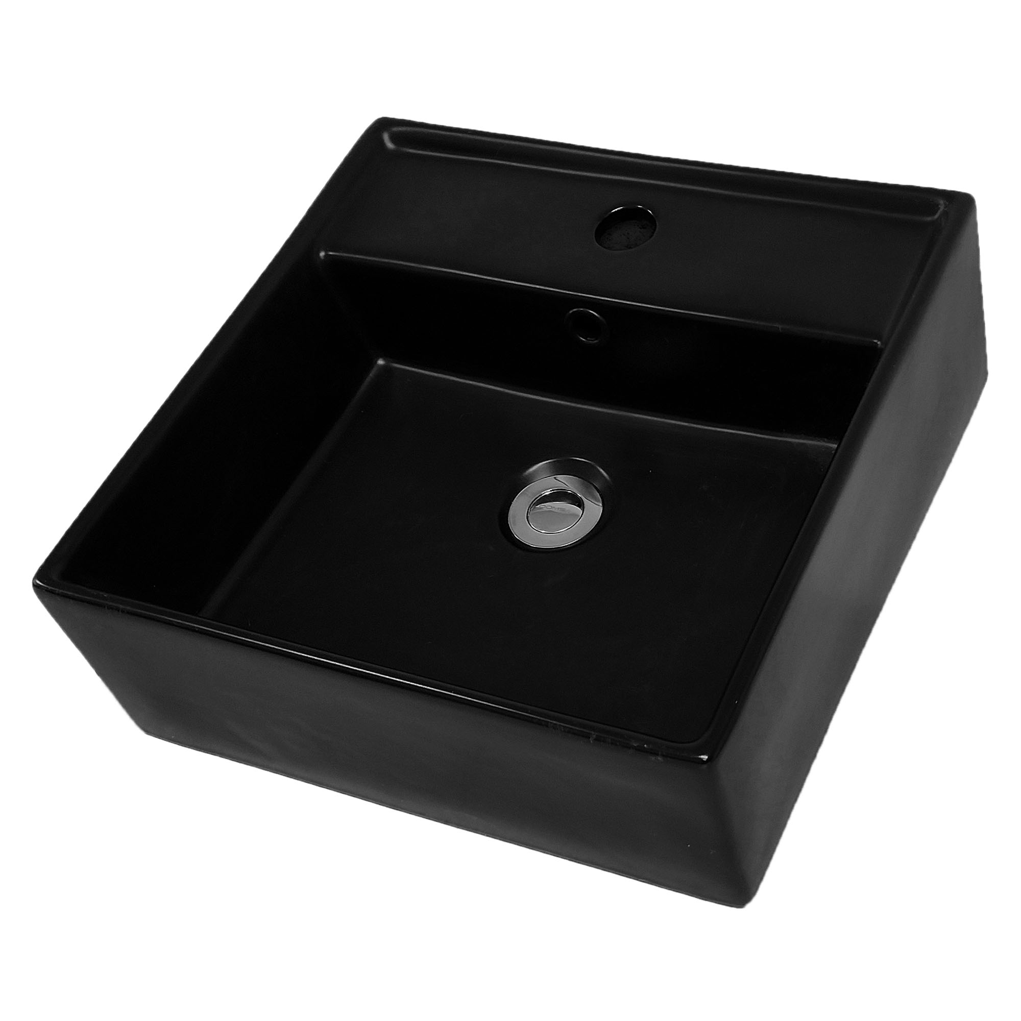 LAVAMANOS DOMSA BE5028-N SOBREPONER /42 X 41 X 15 CM CERÁMICA NEGRO - 6