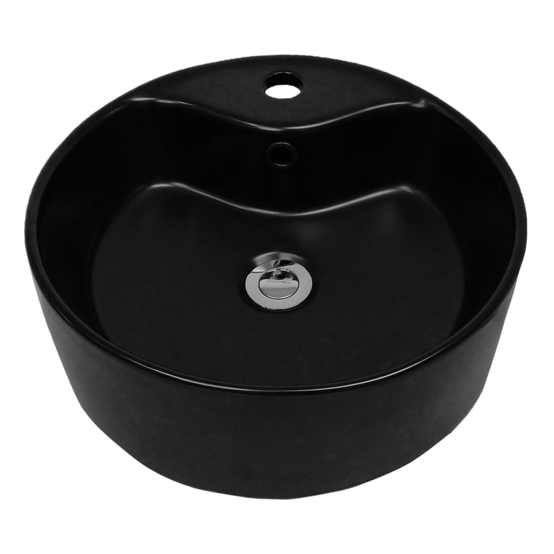 LAVAMANOS DOMSA BE5064-N SOBREPONER /40 X 40 X 13 CM CERÁMICA NEGRO - 1