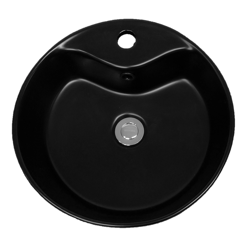 LAVAMANOS DOMSA BE5064-N SOBREPONER /40 X 40 X 13 CM CERÁMICA NEGRO - 2