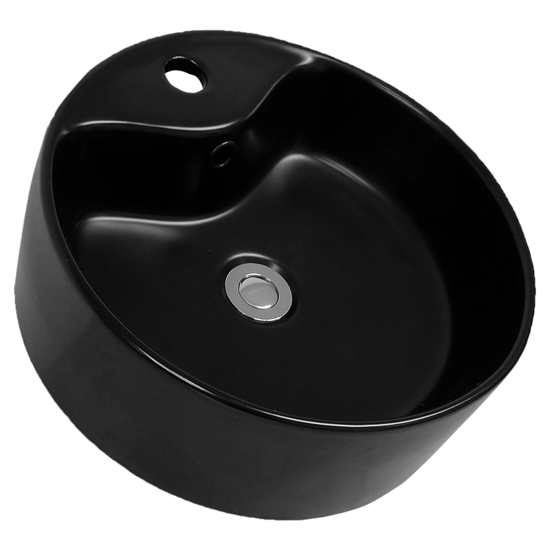 LAVAMANOS DOMSA BE5064-N SOBREPONER /40 X 40 X 13 CM CERÁMICA NEGRO - 3