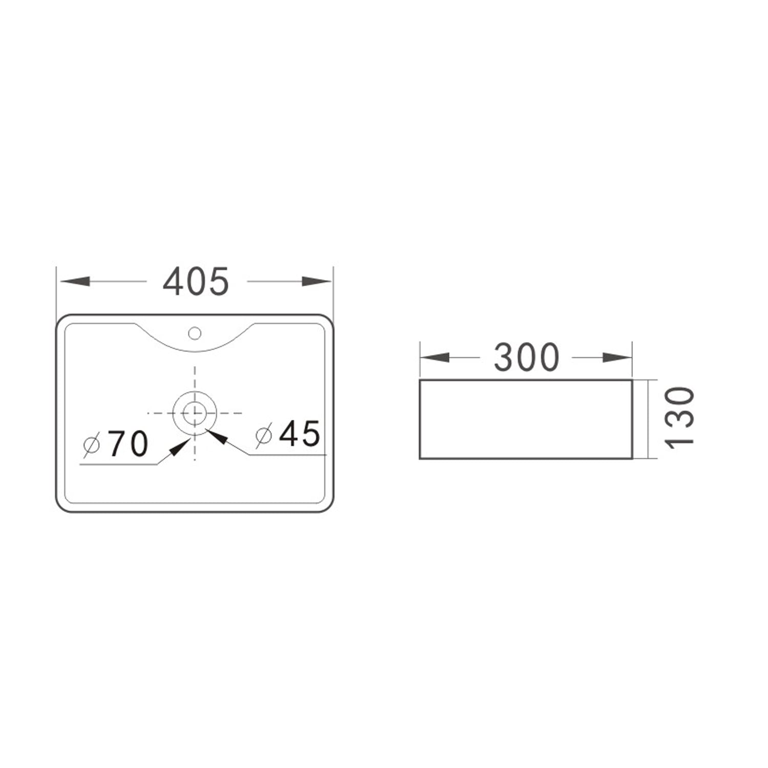 LAVAMANOS SOBREPONER DOMSA SLC911B / 40X30X13CM - 6