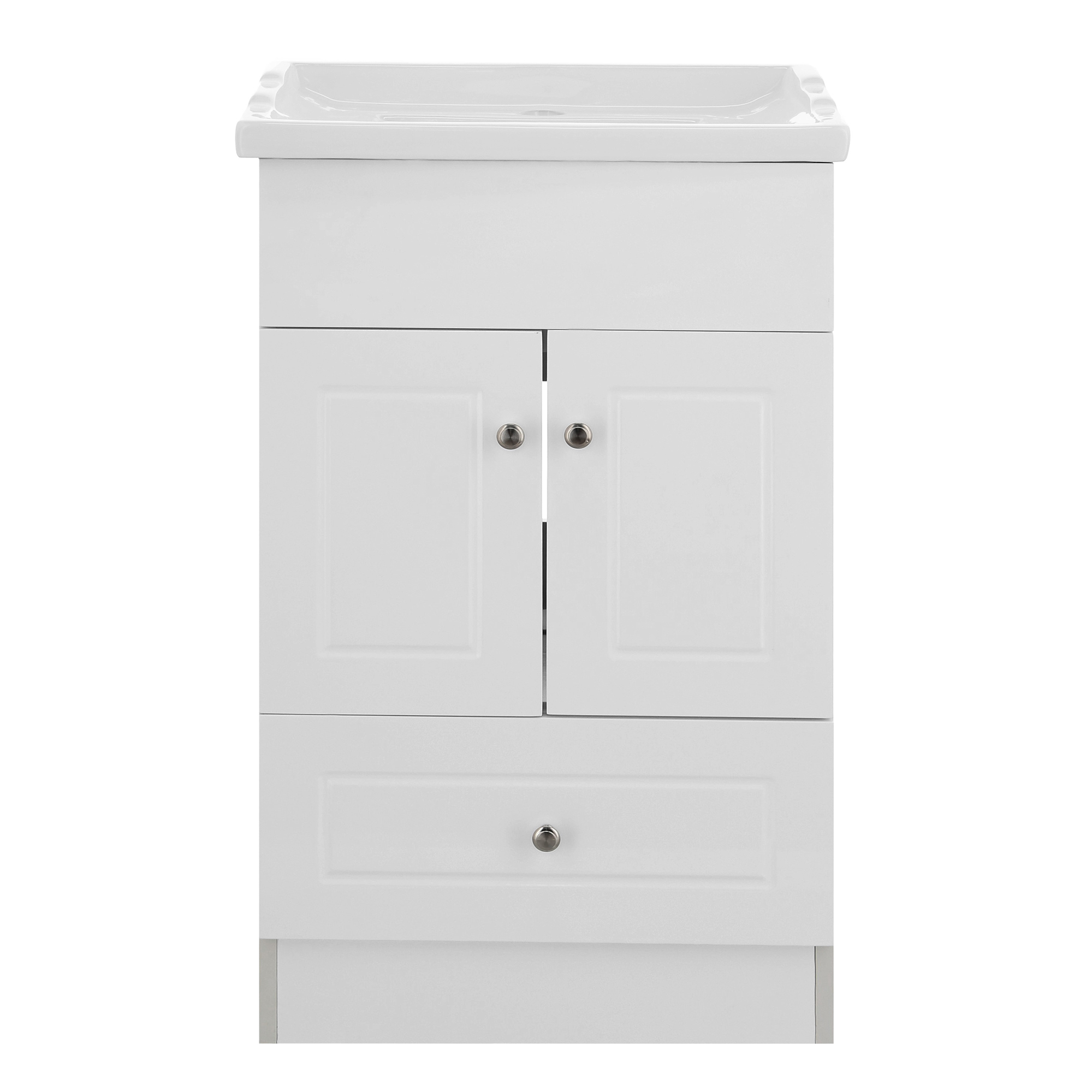KIT DOMSA MUEBLE VANITORIO B-50-PH + F-50/50 X 80 X 40 CM BLANCO - 1