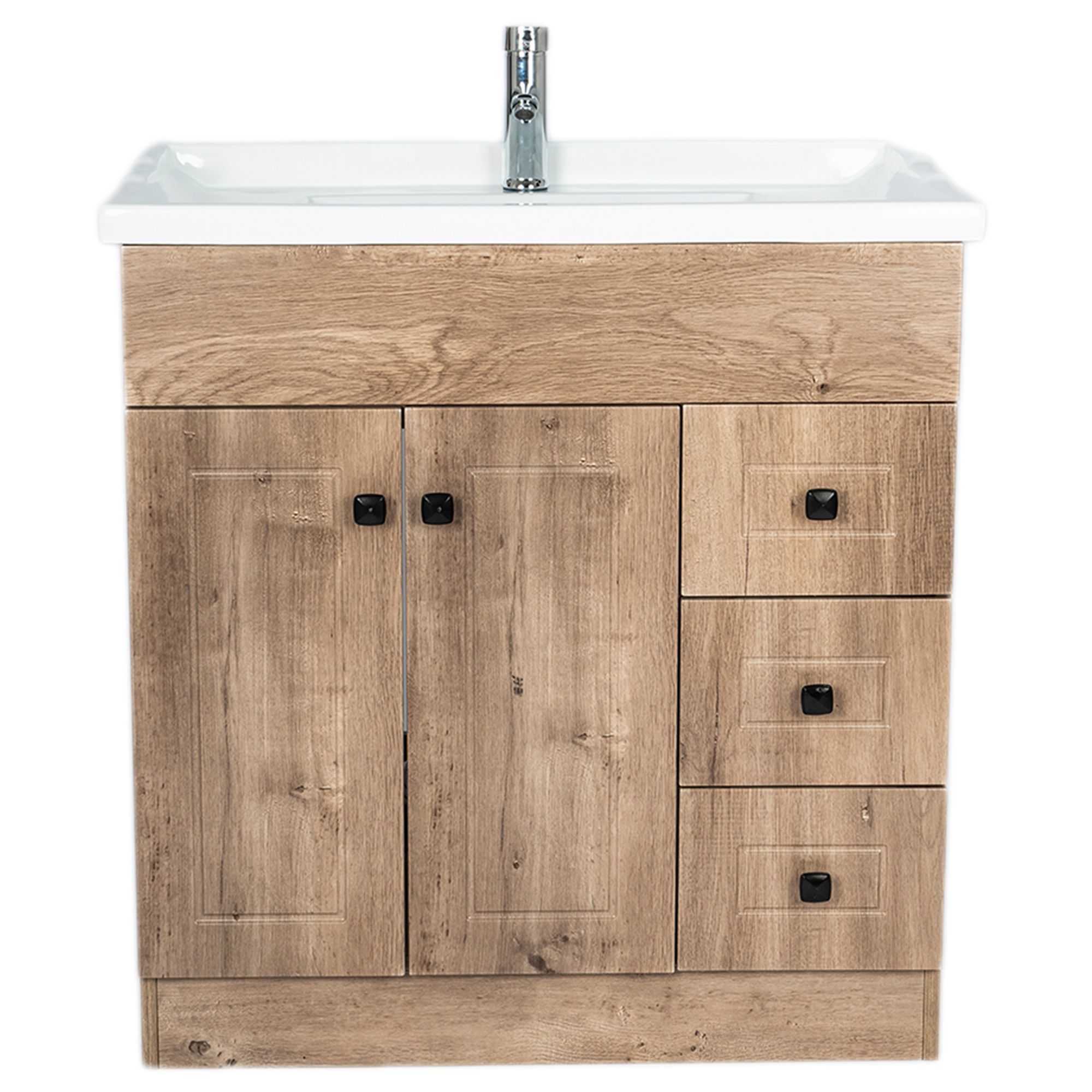 KIT DOMSA MUEBLE VANITORIO NOGAL B80PH-WOOD + F-80/80 X 80 X 47 CM - 1