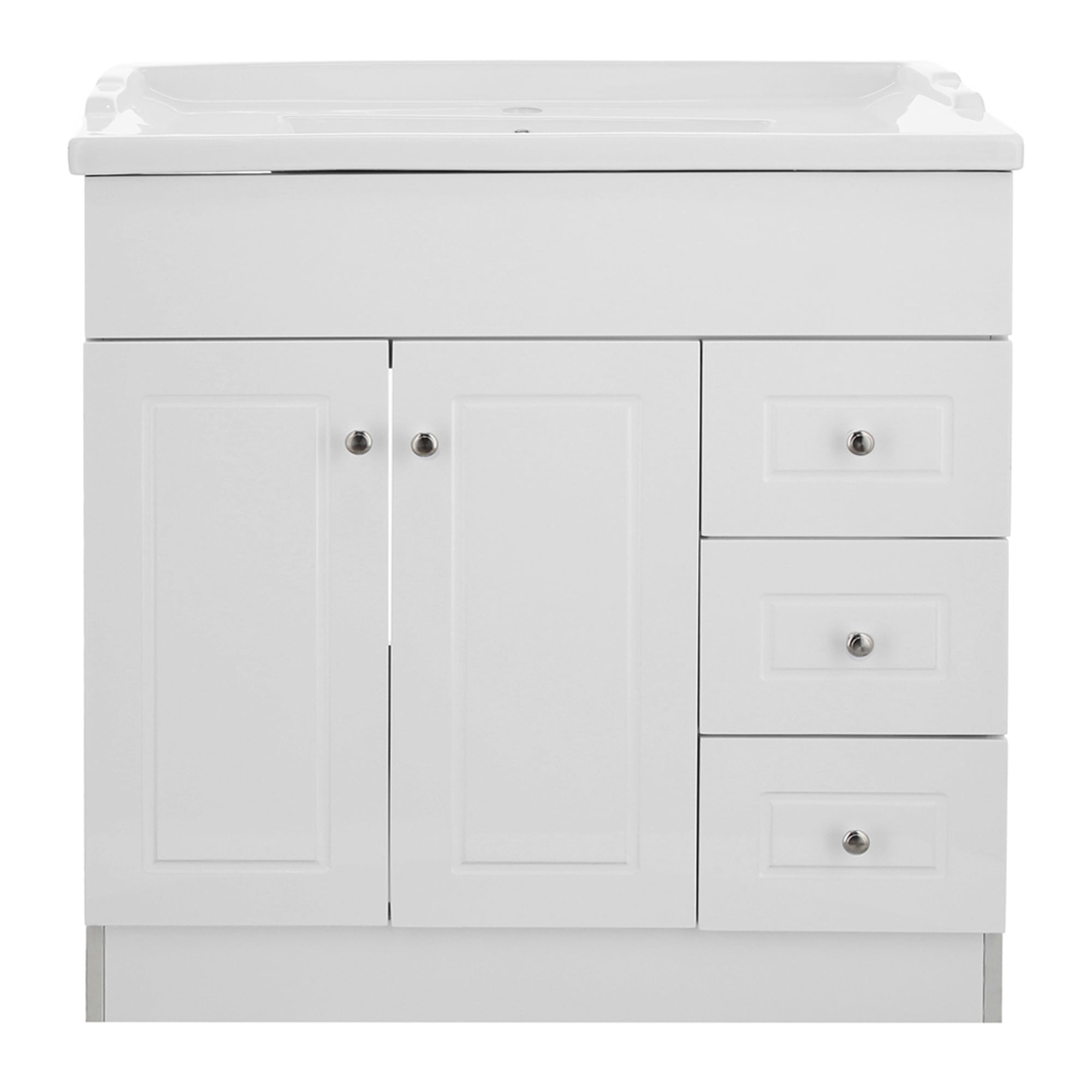 KIT MUEBLE VANITORIO DOMSA BLANCO B80PHD-B+F-80 / 80X80X47CM - 1