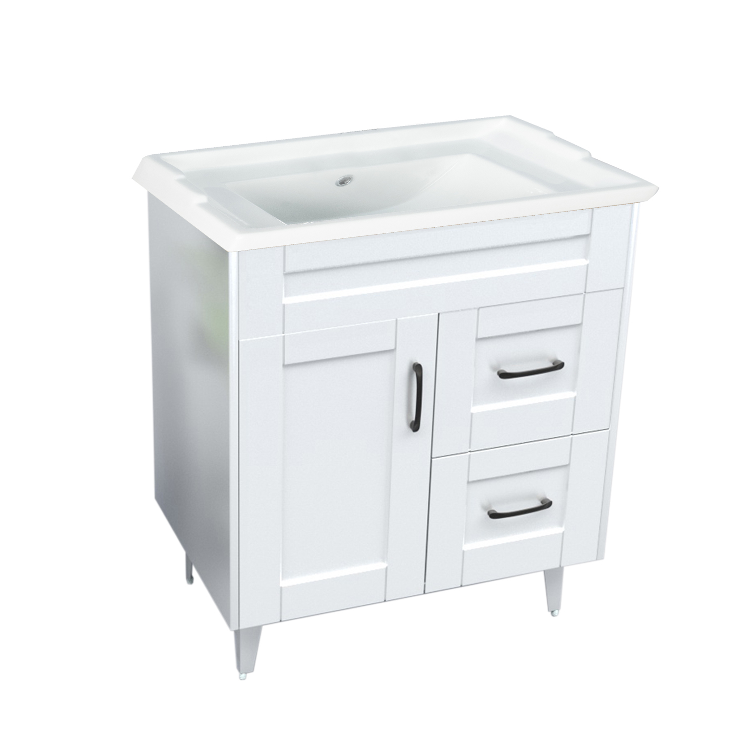 KIT DOMSA MUEBLE VANITORIO DELUXE 70SK + F-70 BLANCO - 2