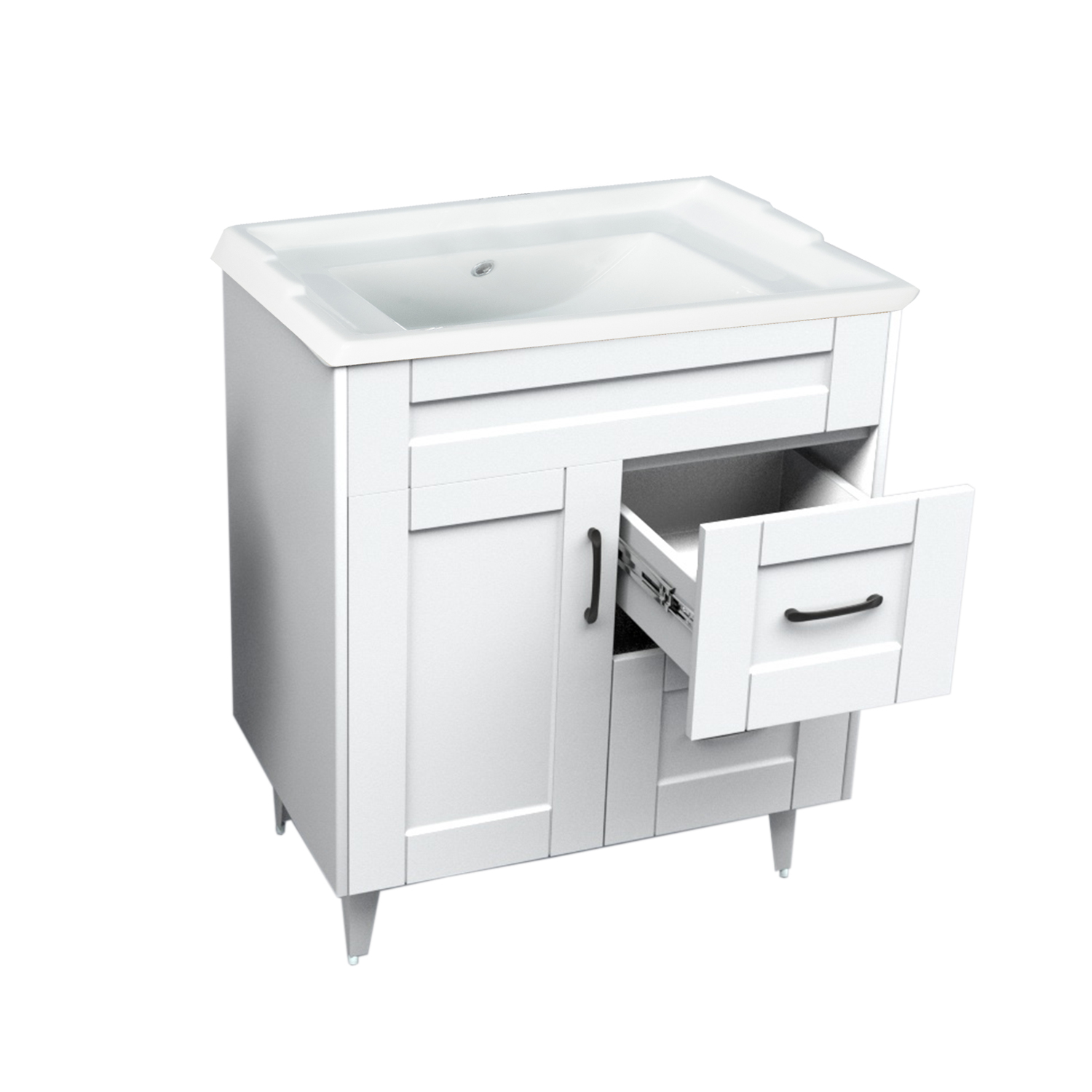 KIT DOMSA MUEBLE VANITORIO DELUXE 70SK + F-70 BLANCO - 4