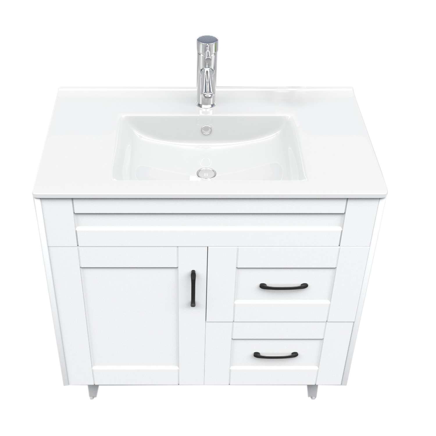 KIT DOMSA MUEBLE VANITORIO DELUXE 80SK + P-80 BLANCO - 2
