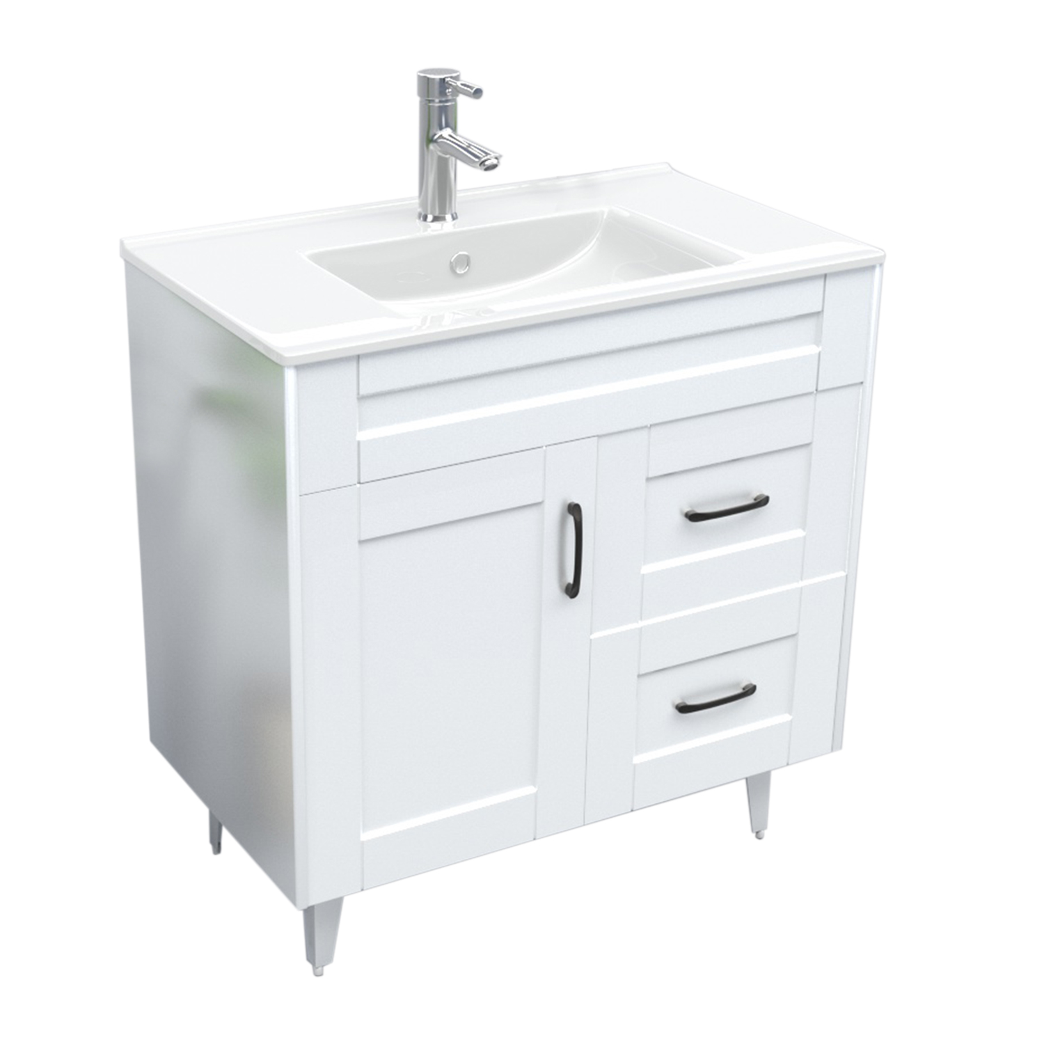 KIT DOMSA MUEBLE VANITORIO DELUXE 80SK + P-80 BLANCO - 3