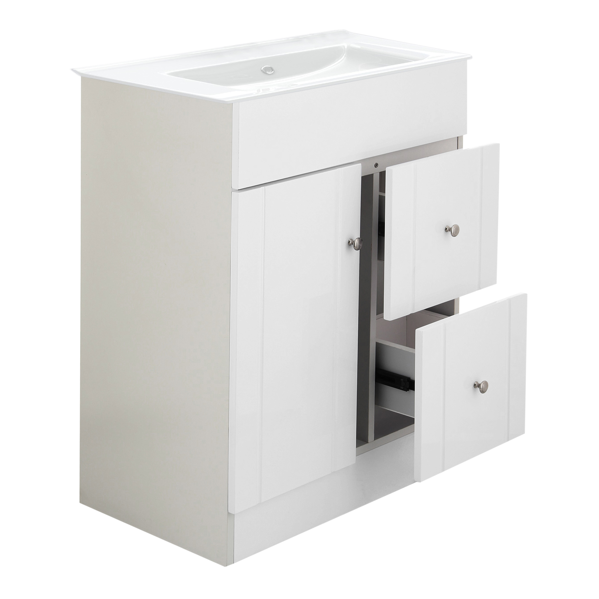 KIT MUEBLE VANITORIO DOMSA BLANCO B-PA-60A+60C / 60X80X40CM - 4
