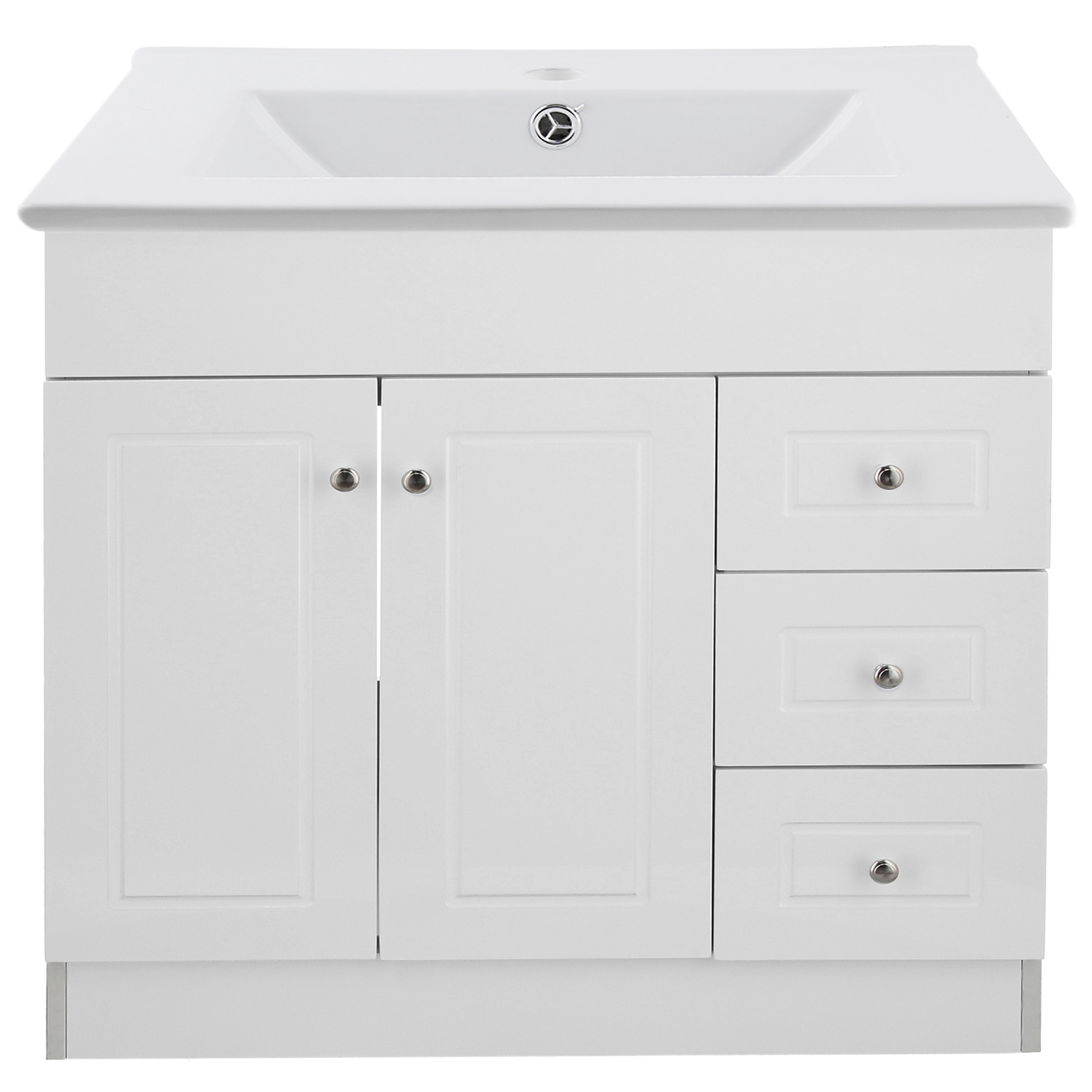 KIT MUEBLE VANITORIO DOMSA BLANCO B100PHD-B+P-100 / 100X80X47CM - 1