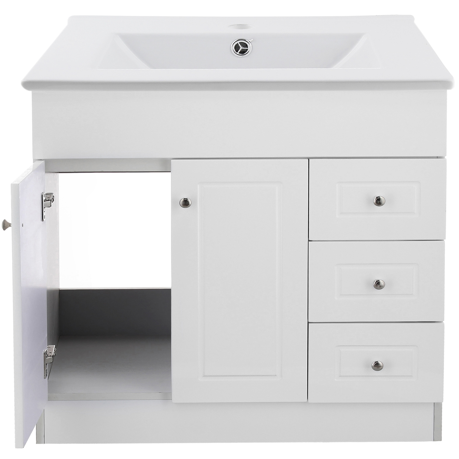 KIT MUEBLE VANITORIO DOMSA BLANCO B100PHD-B+P-100 / 100X80X47CM - 2