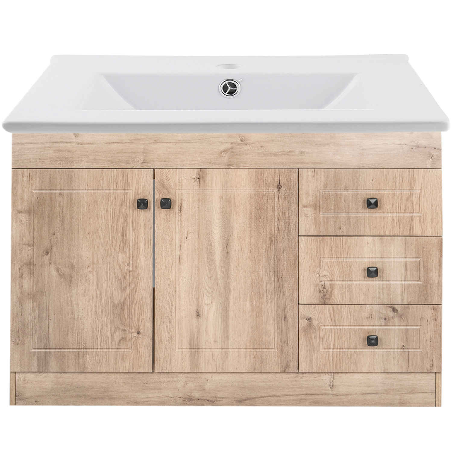 KIT DOMSA MUEBLE VANITORIO NOGAL B120PH-WOOD + P-120/120 X 80 X 47 CM - 1
