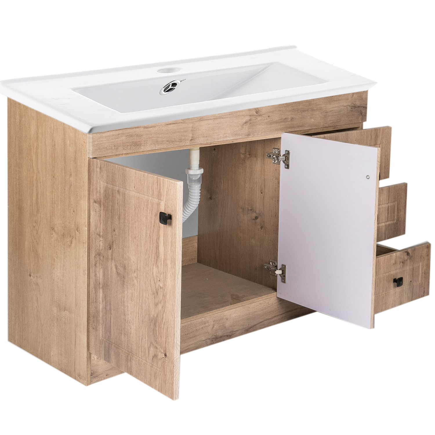 KIT DOMSA MUEBLE VANITORIO NOGAL B120PH-WOOD + P-120/120 X 80 X 47 CM - 4