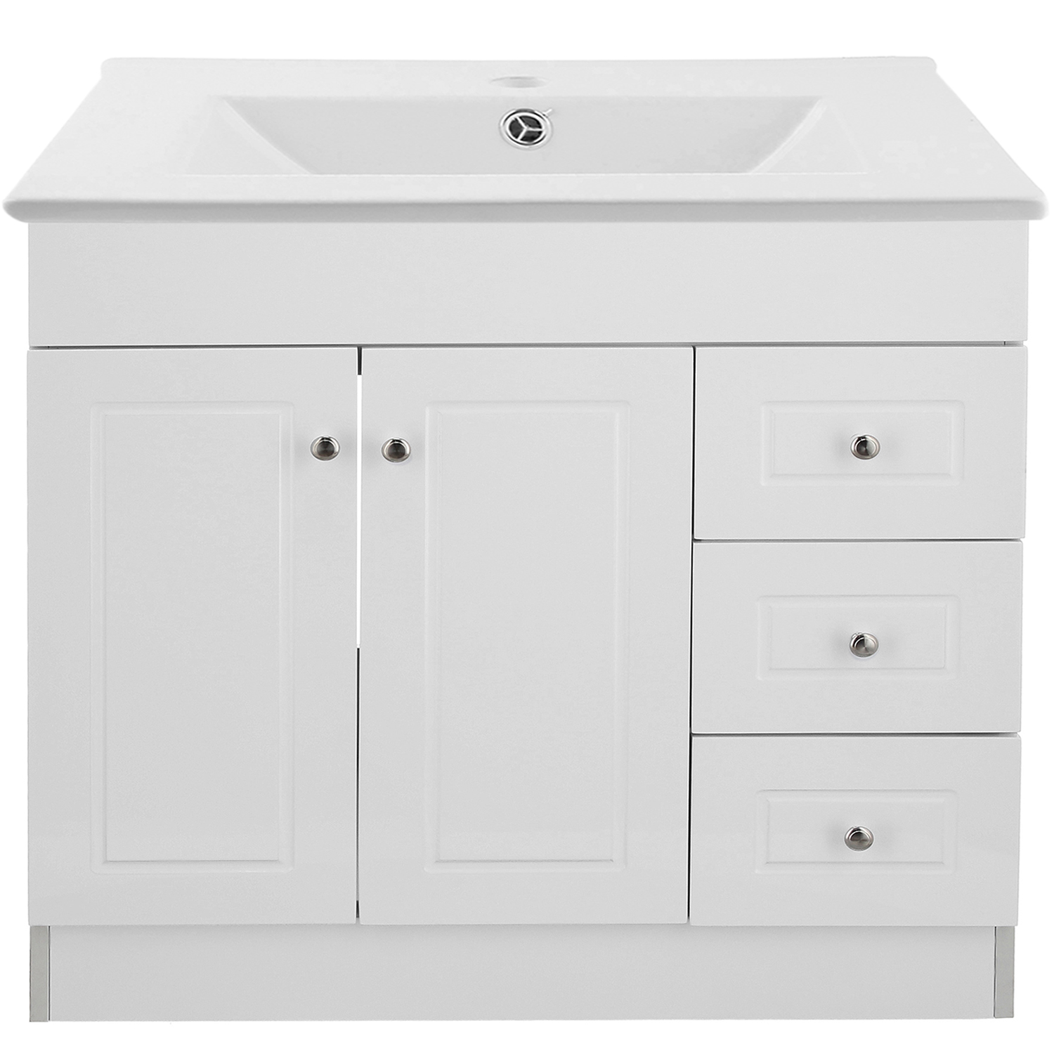 KIT DOMSA MUEBLE VANITORIO B120PHD-B + P-120/120 X 80 X 47 CM BLANCO - 1