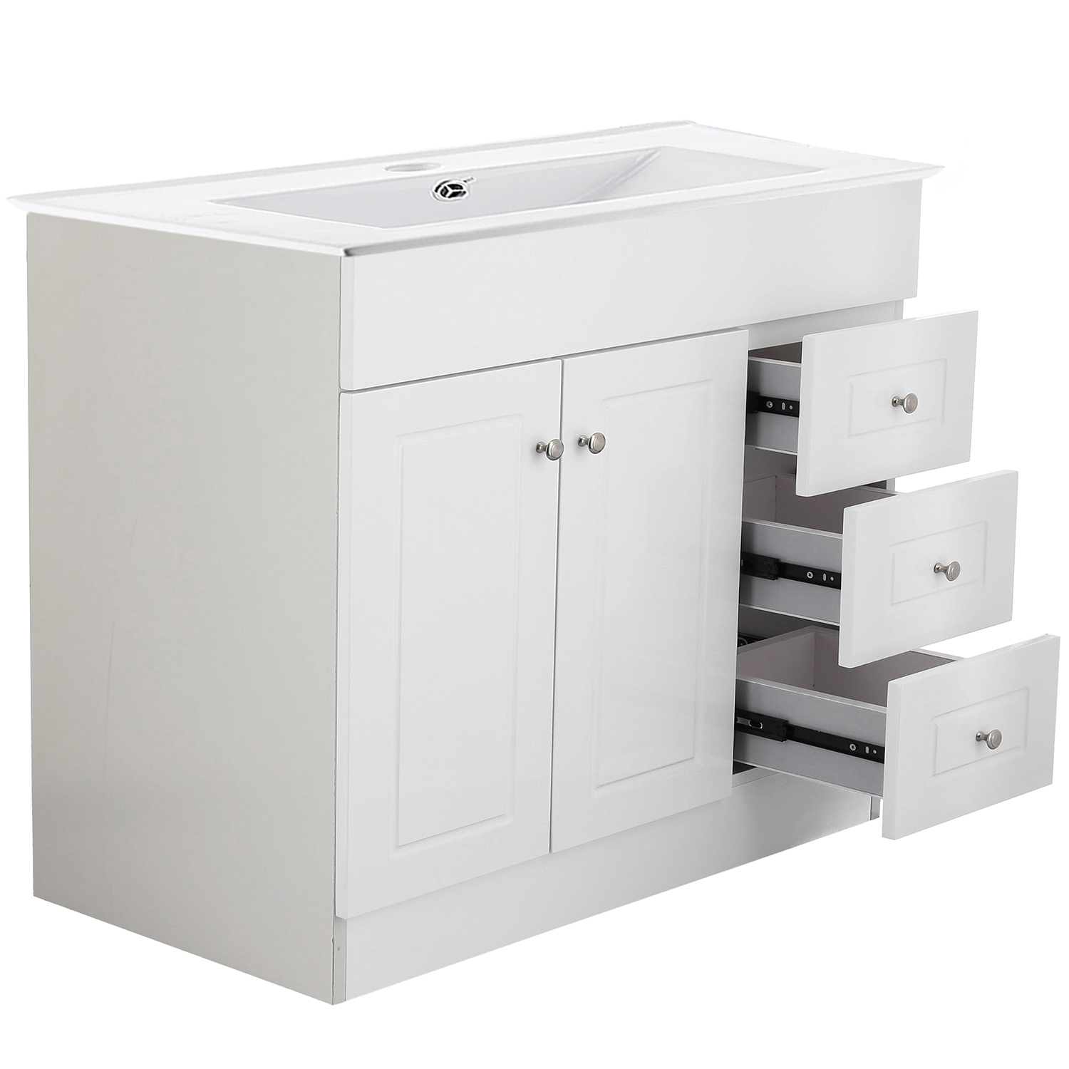 KIT DOMSA MUEBLE VANITORIO B120PHD-B + P-120/120 X 80 X 47 CM BLANCO - 4