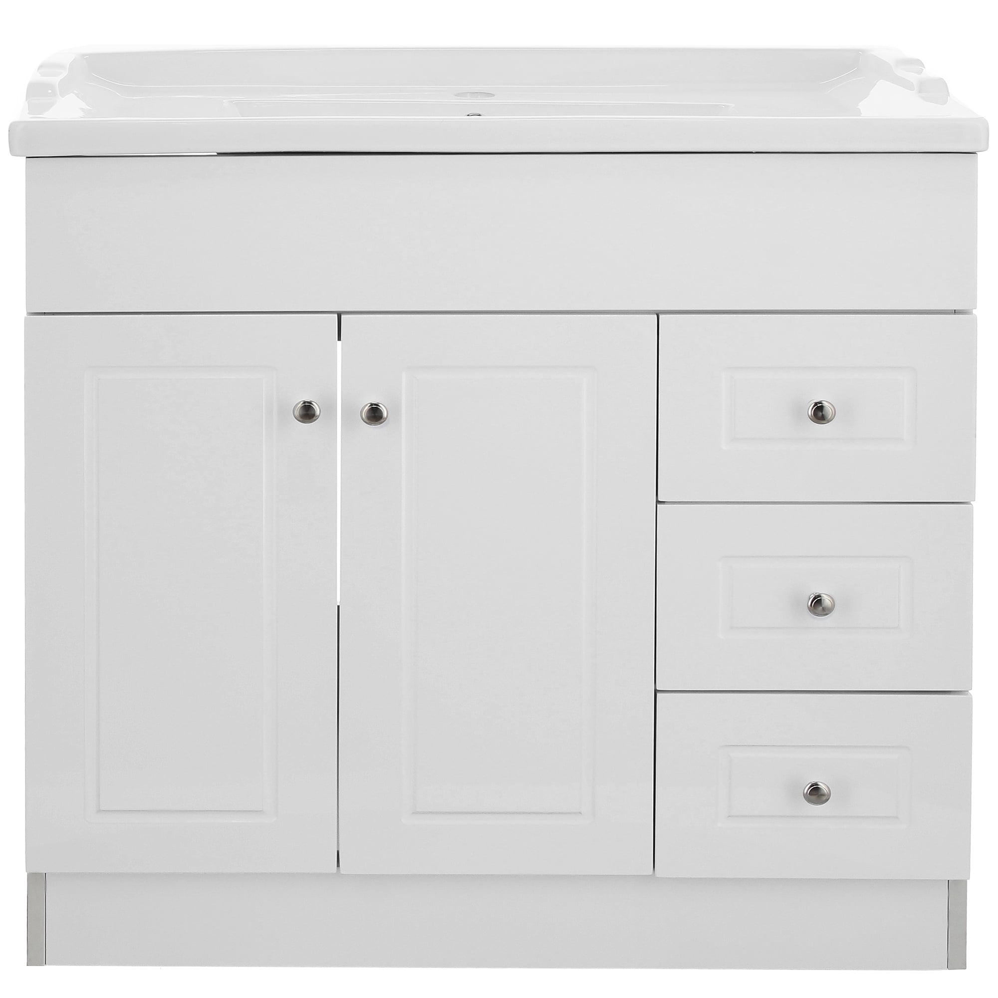 KIT MUEBLE VANITORIO DOMSA BLANCO B120PHD-B+F-120 / 120X80X47CM - 1