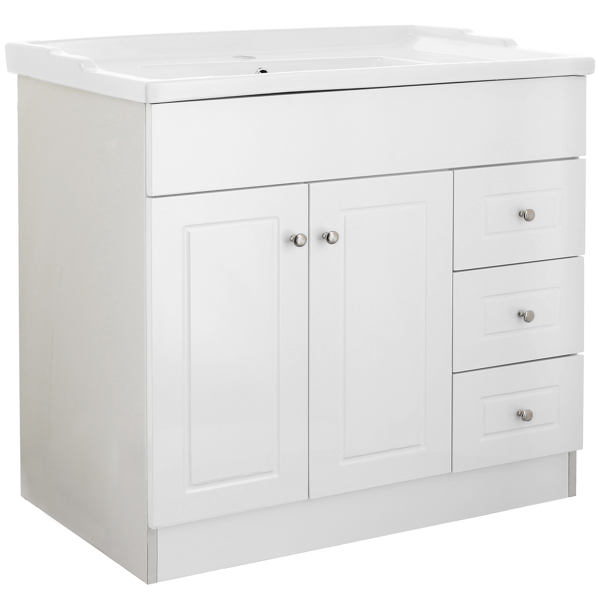 KIT MUEBLE VANITORIO DOMSA BLANCO B120PHD-B+F-120 / 120X80X47CM - 3